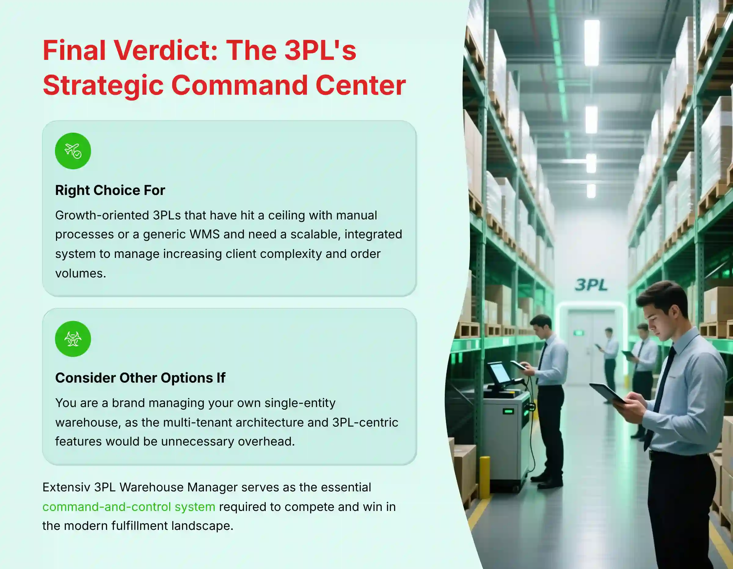 Final Verdict The 3PLs Strategic Command Center