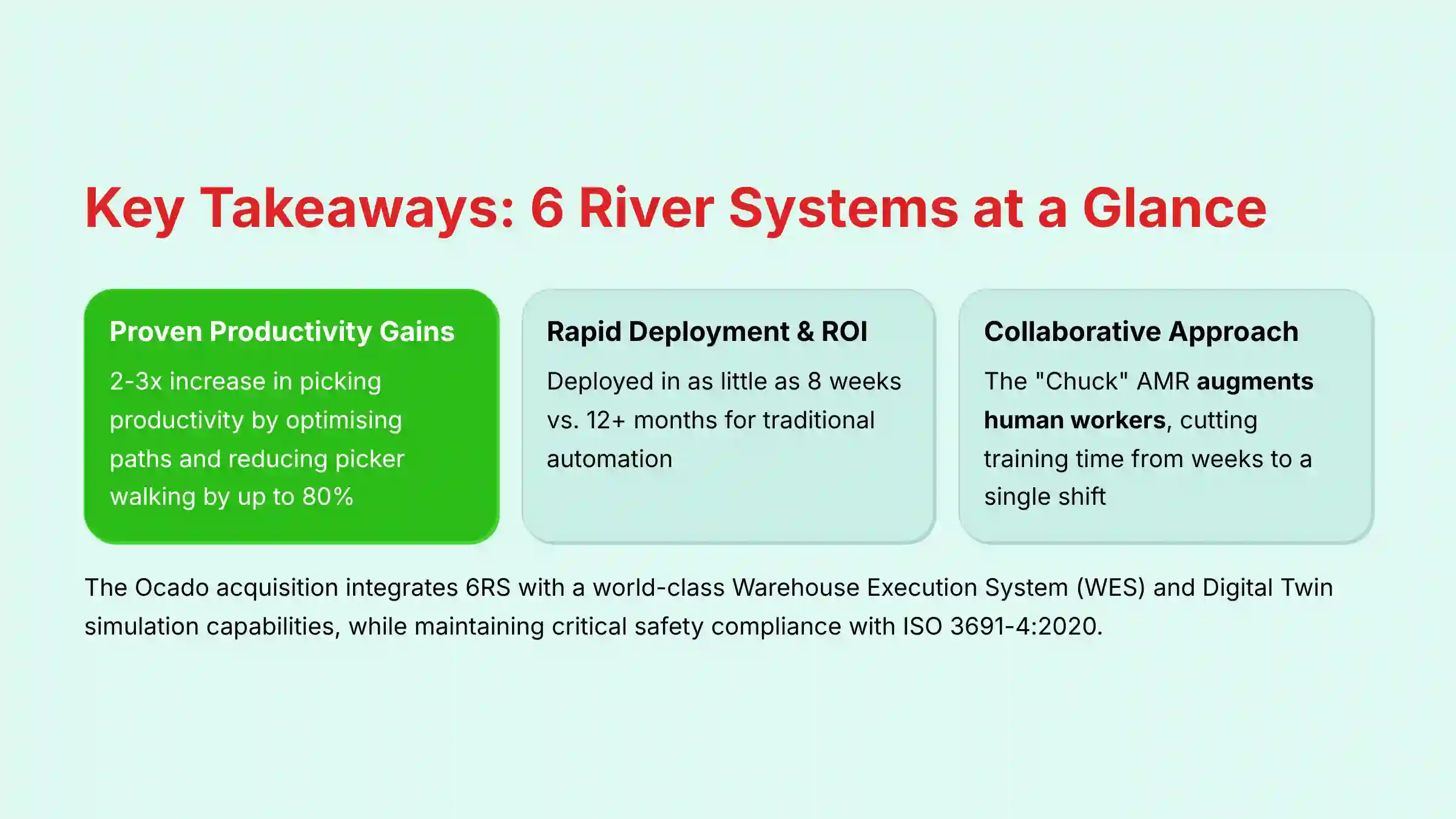 6 River Systems Key Takeaways at a Glance