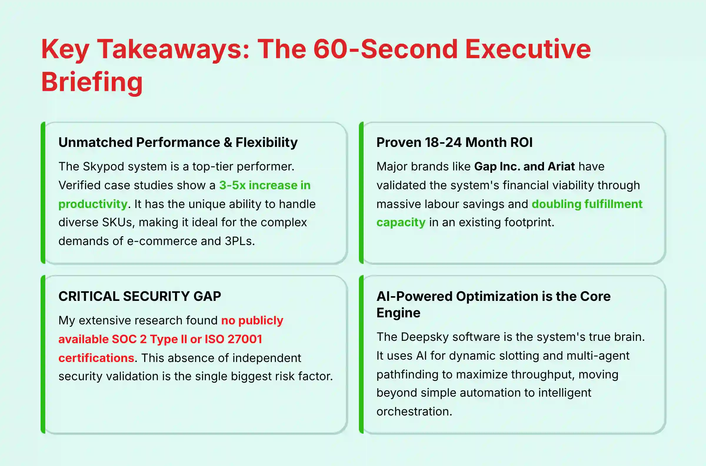 Key Takeaways - The 60-Second Executive Briefing