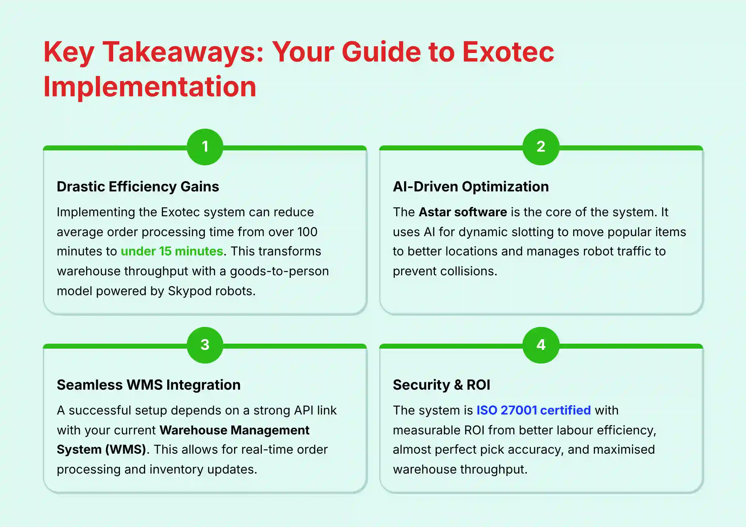 Key Takeaways - Your Guide to Exotec Implementation