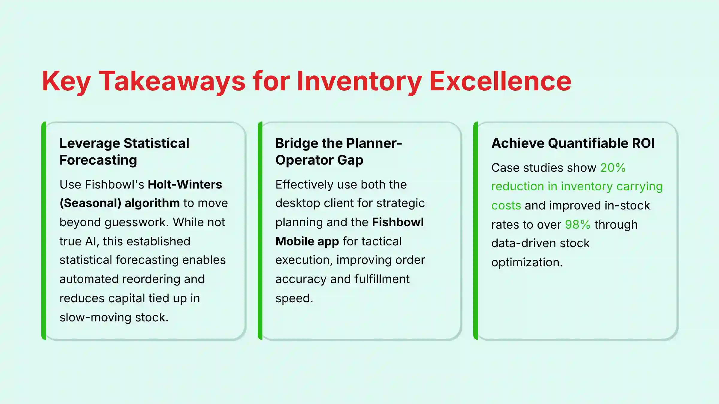 Key Takeaways for Inventory Excellence
