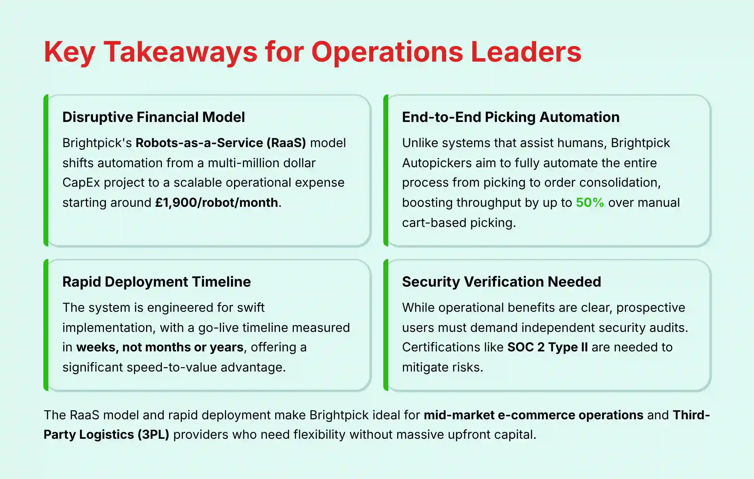 Key Takeaways for Operations Leaders