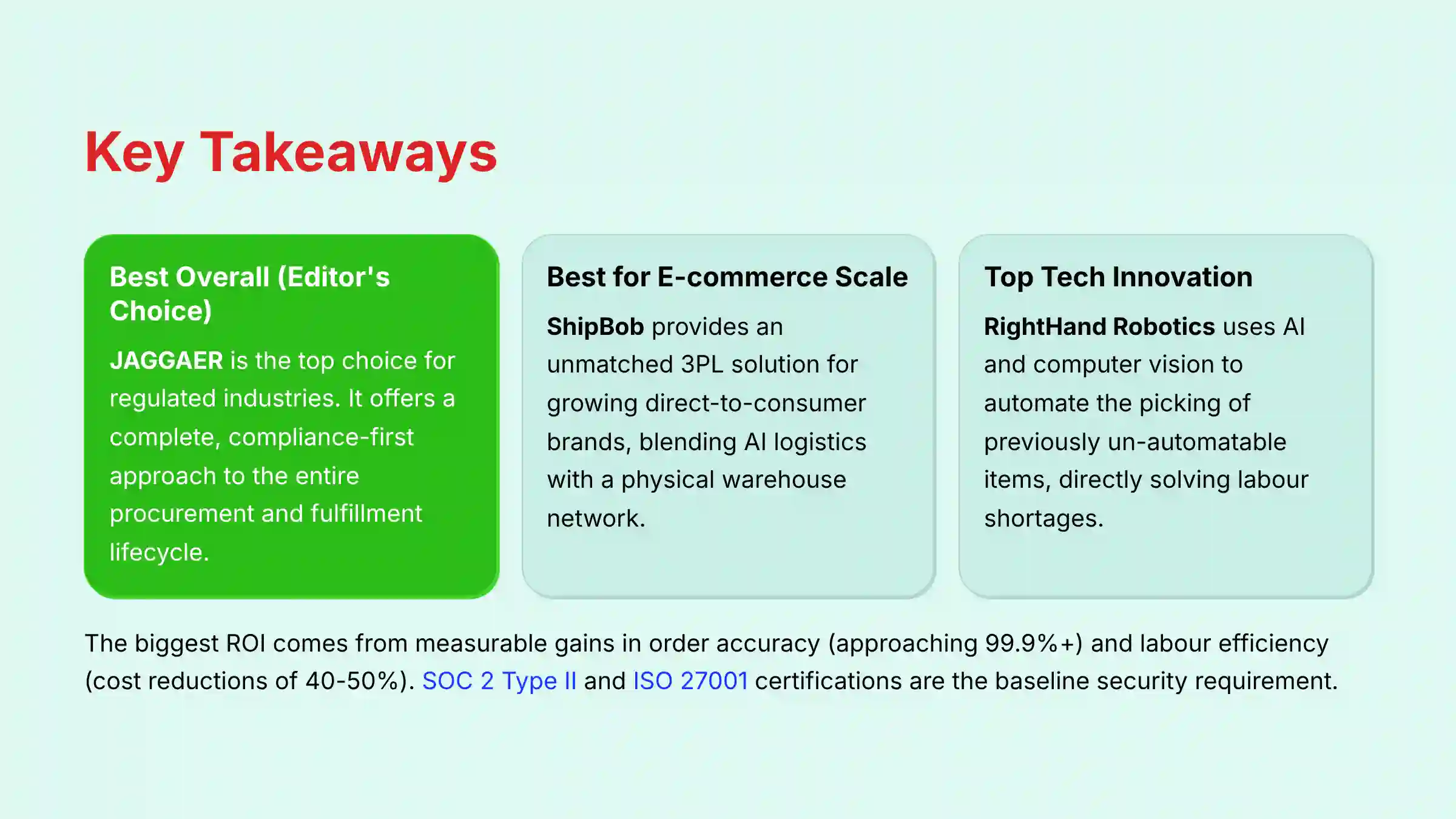 AI Fulfillment Key Takeaways