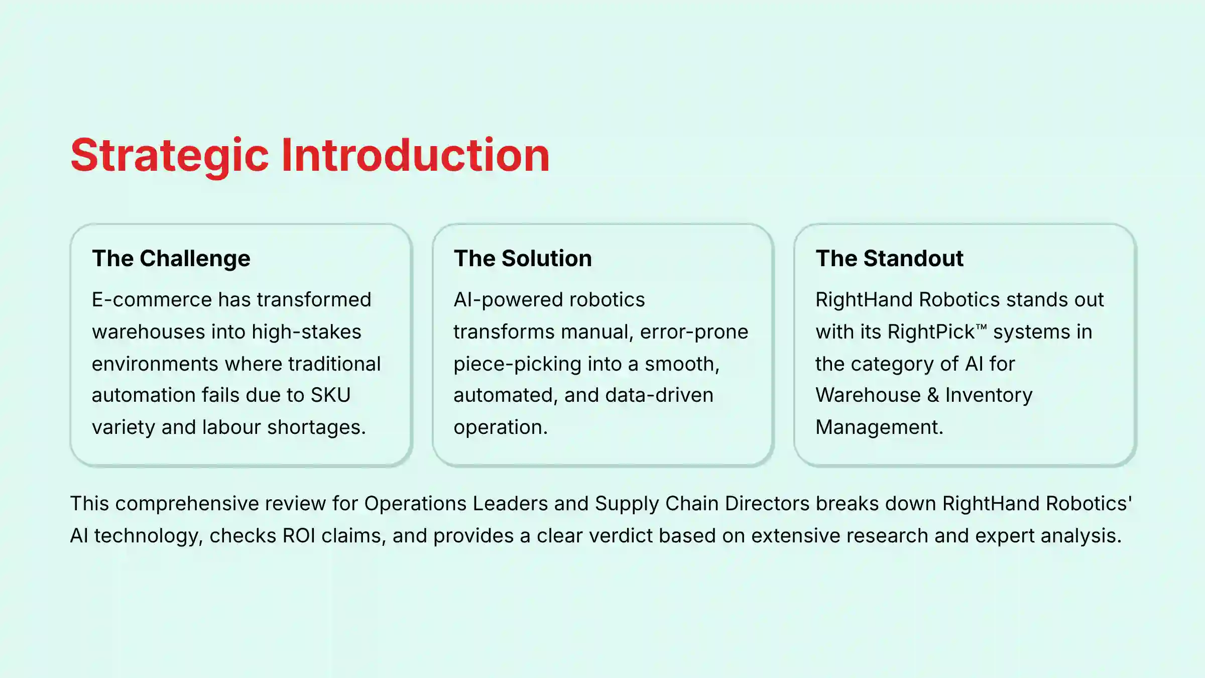 Strategic Introduction to RightHand Robotics AI-Powered Warehouse Automation