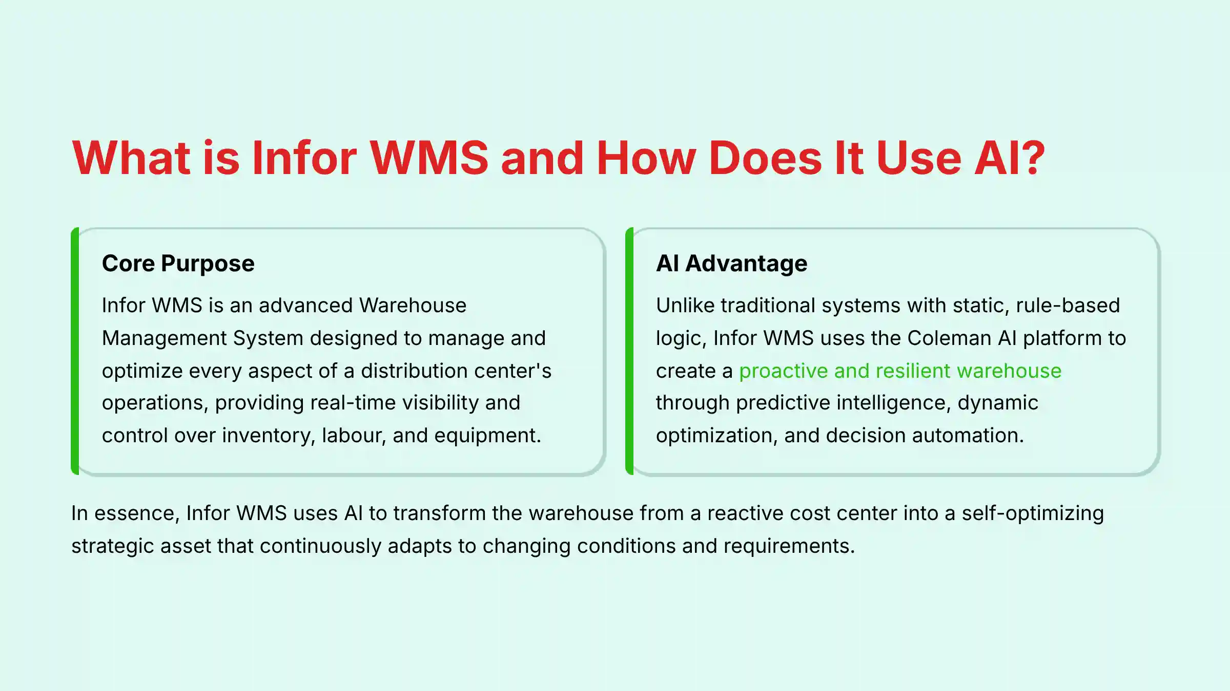 What is Infor WMS and How Does It Use AI