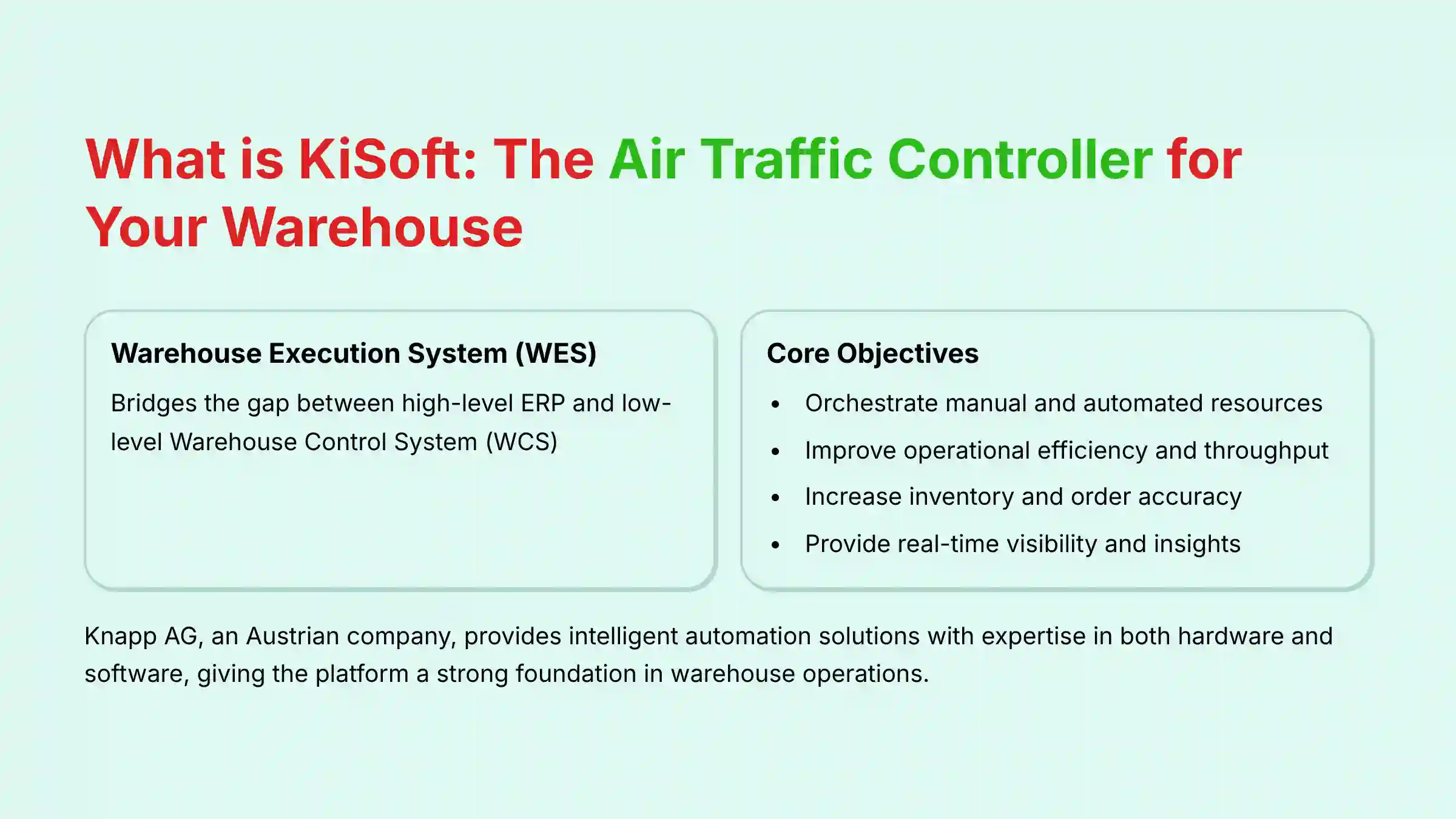 What is KiSoft - The Air Traffic Controller for Your Warehouse