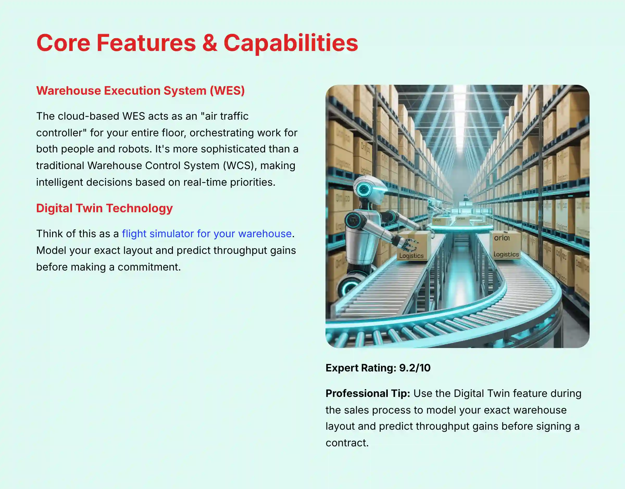 6 River Systems Core Features and Capabilities