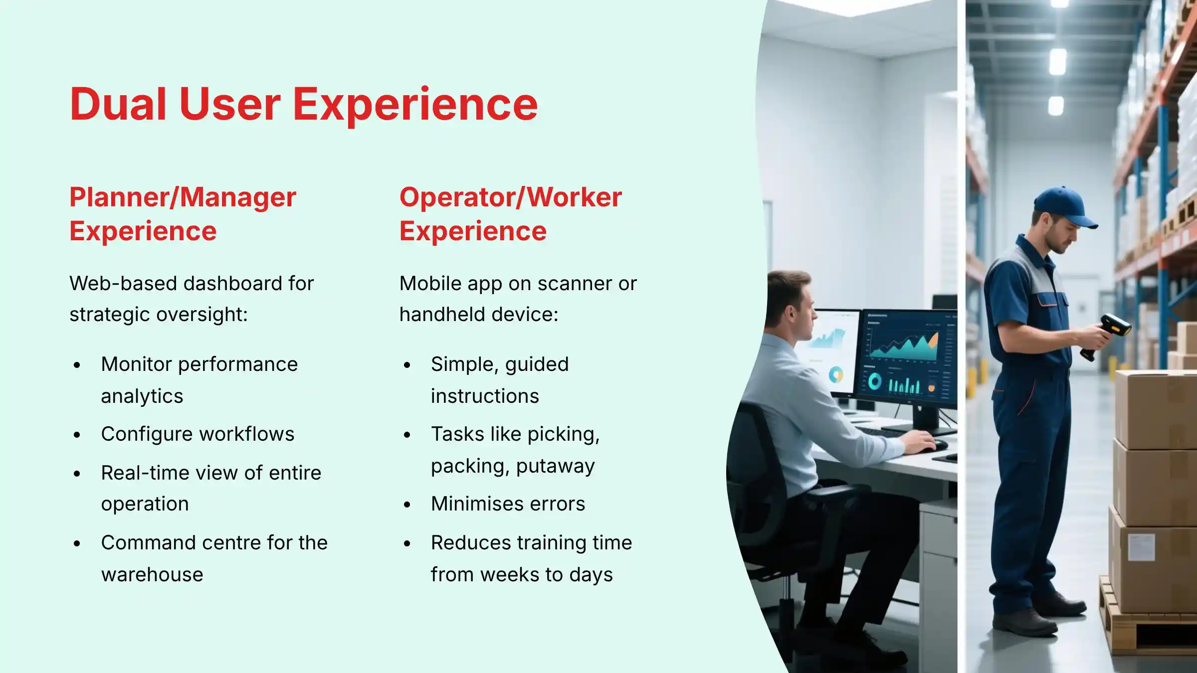 Hopstack Dual User Experience - Planner vs Operator Interface
