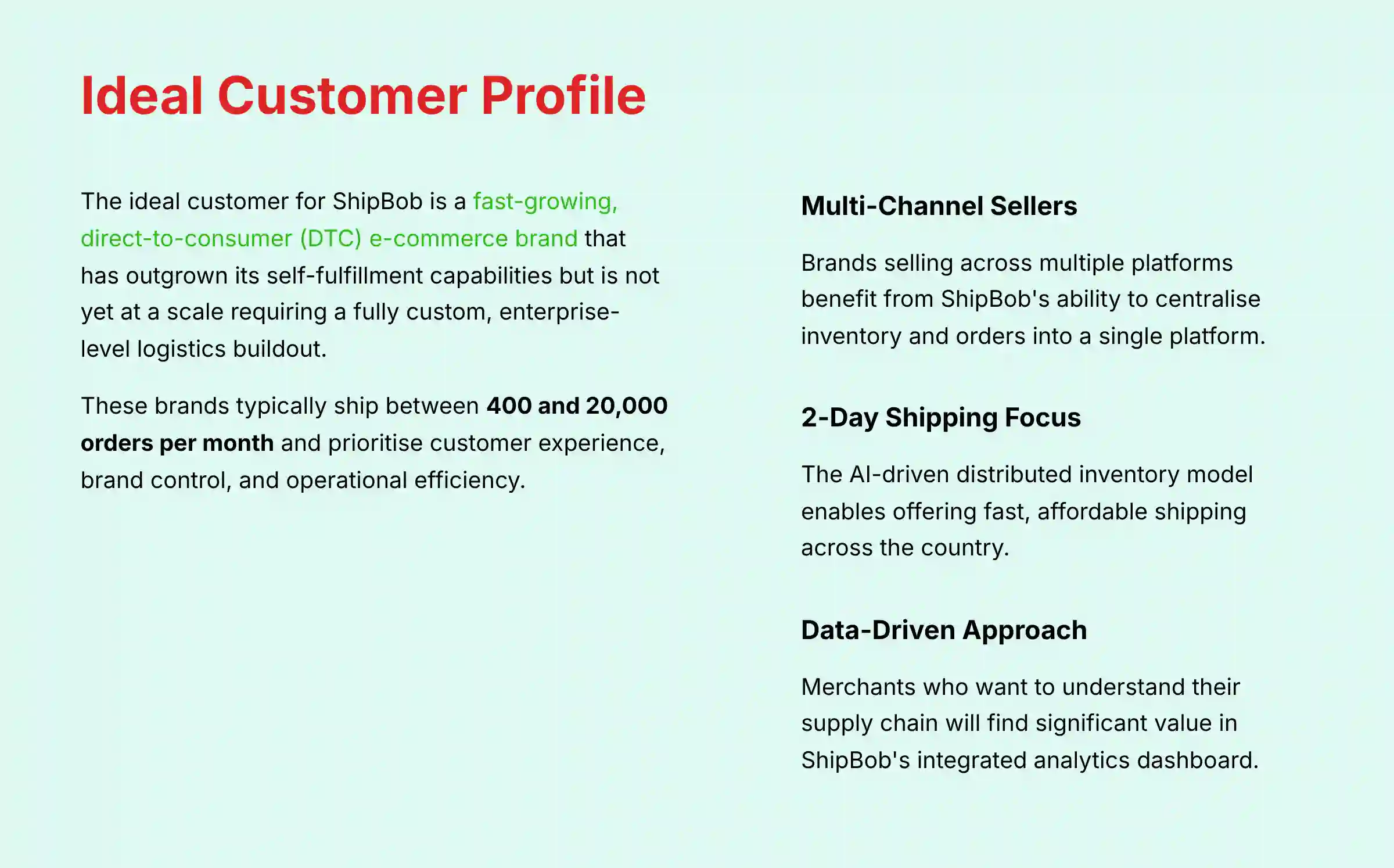 ShipBob Ideal Customer Profile Analysis