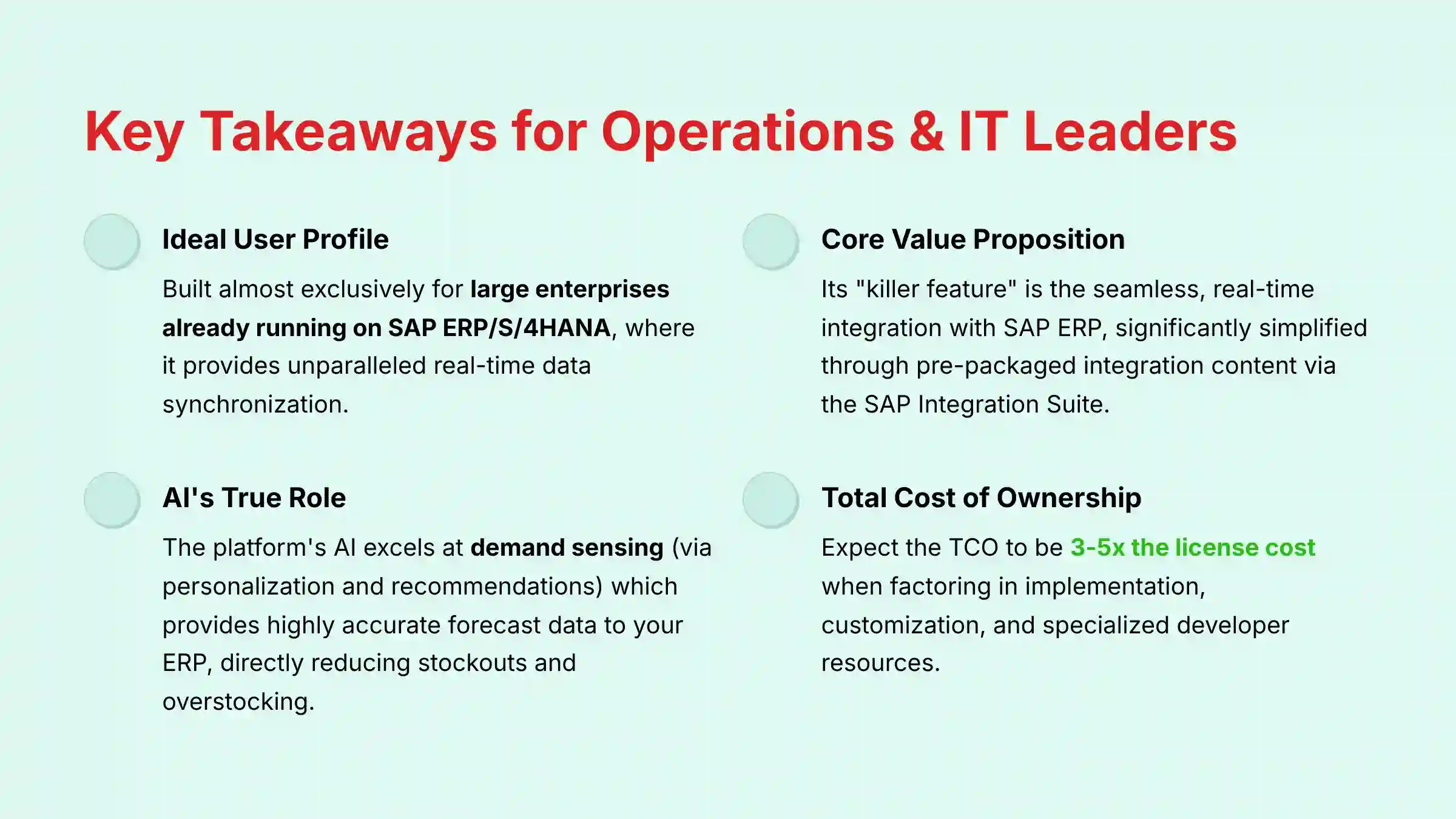 Key Takeaways for Operations and IT Leaders