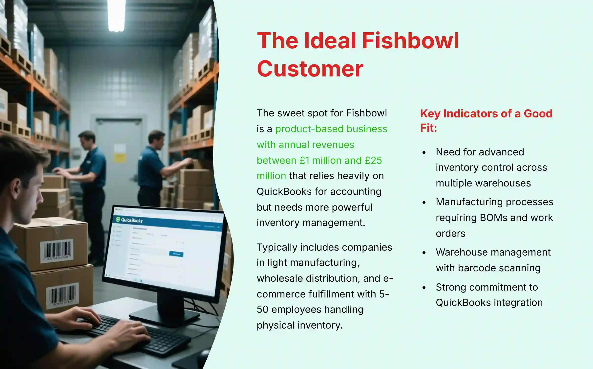 The ideal Fishbowl customer profile and business characteristics