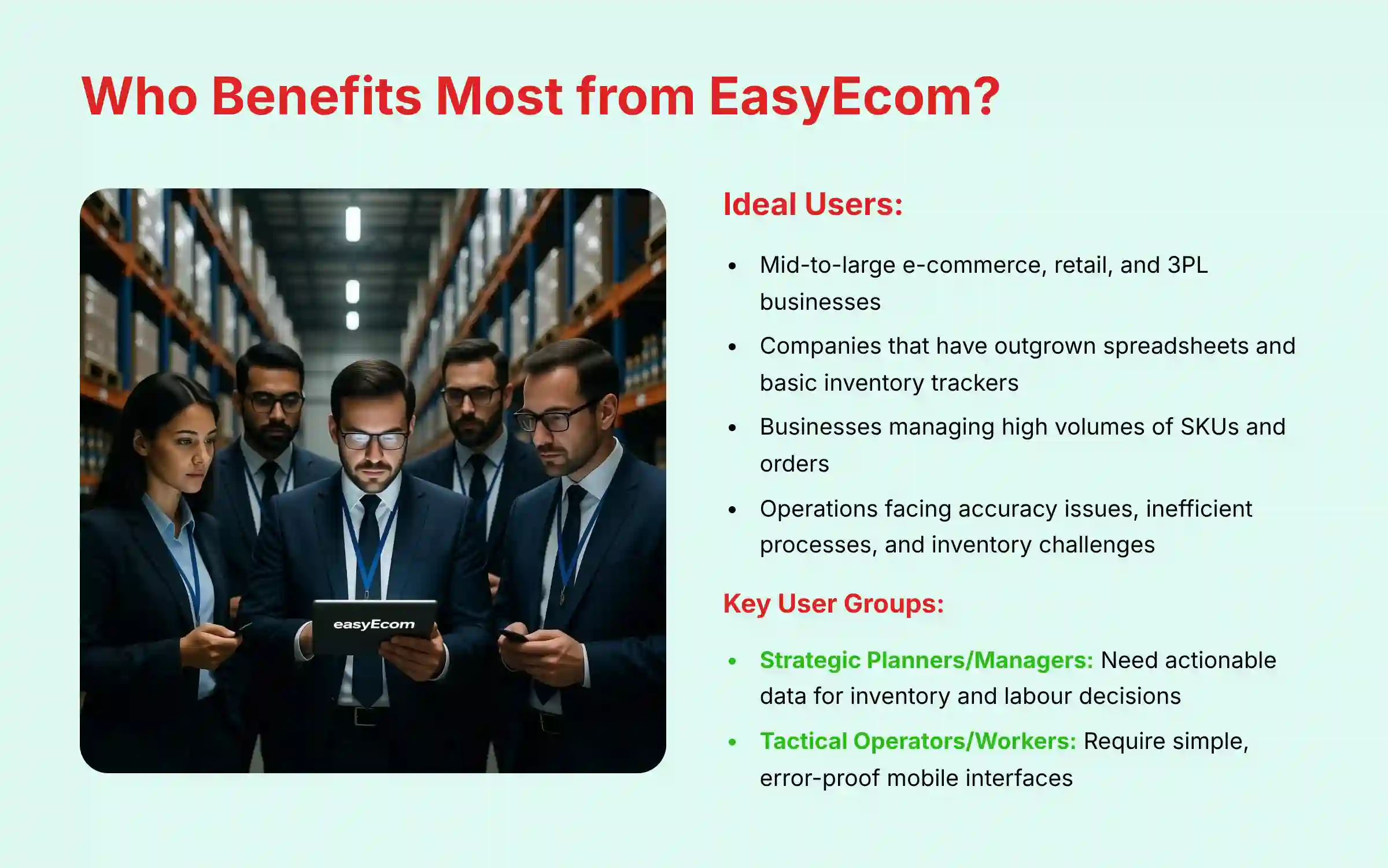Who Benefits Most from EasyEcom - target users and business types