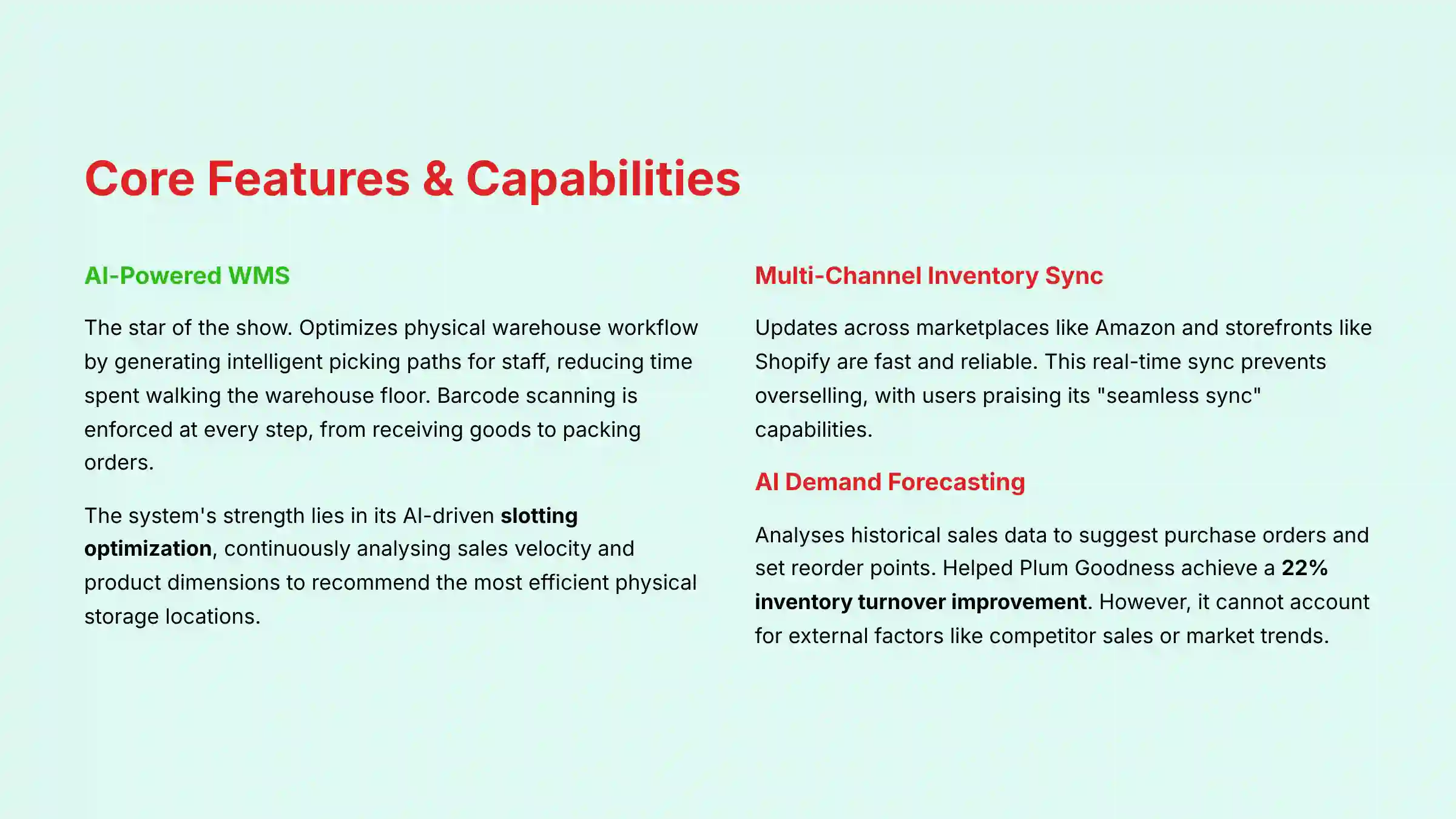 Core Features and Capabilities Analysis