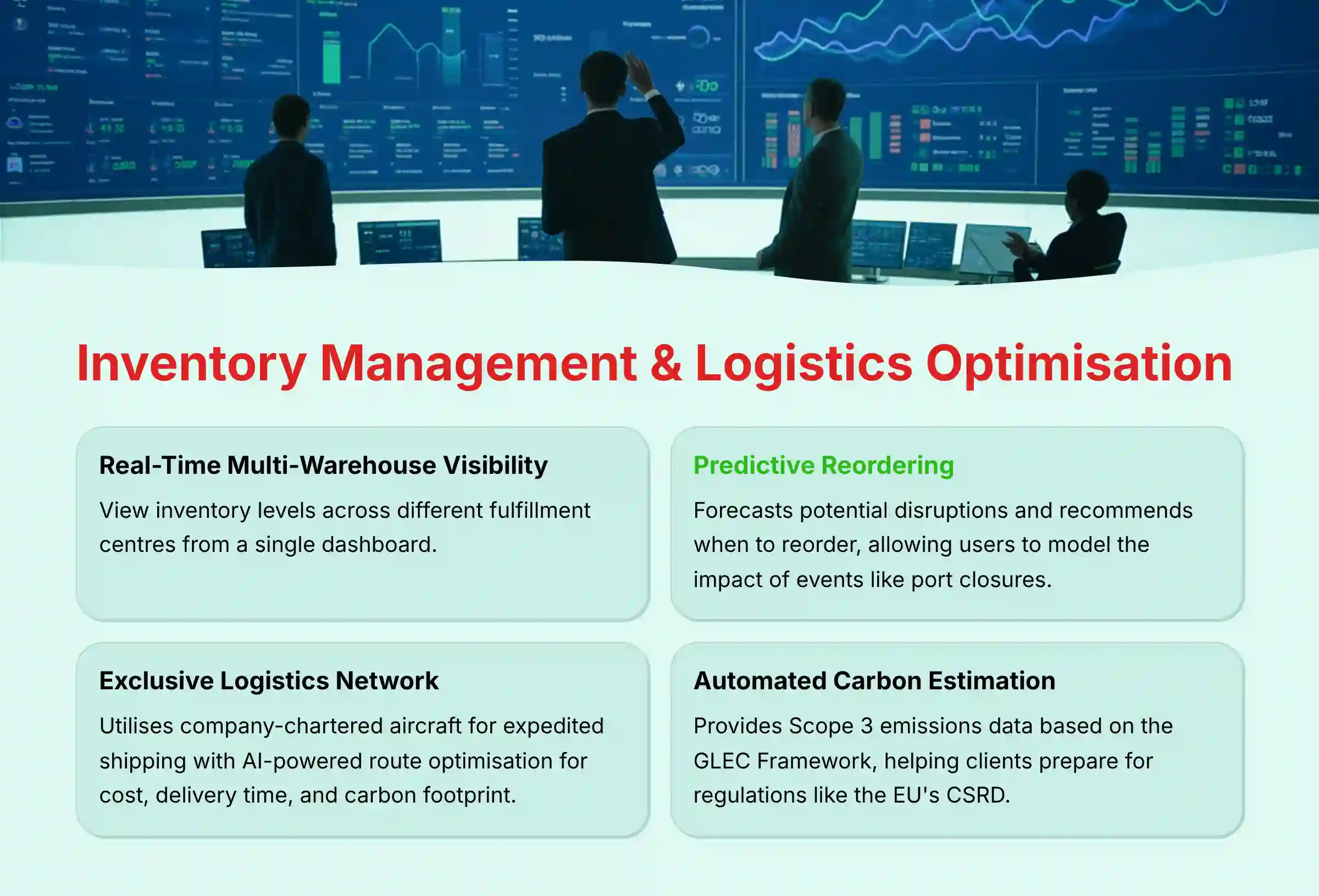 Inventory management and logistics optimization capabilities