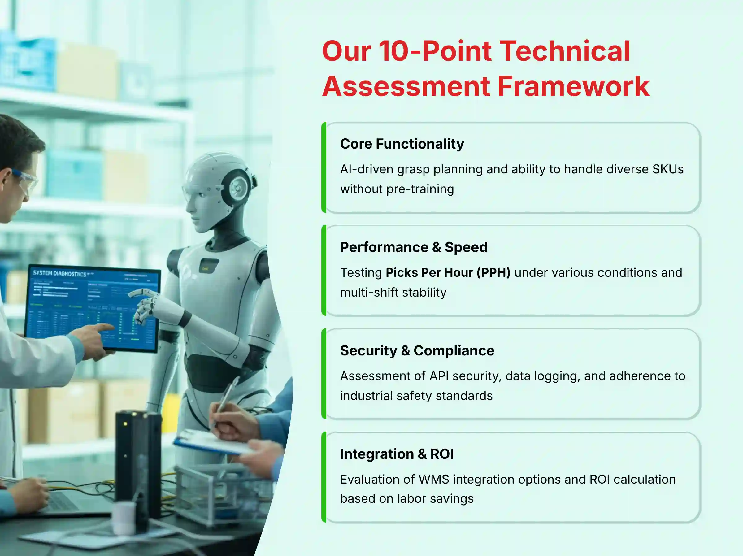 Our 10-Point Technical Assessment Framework for warehouse automation systems