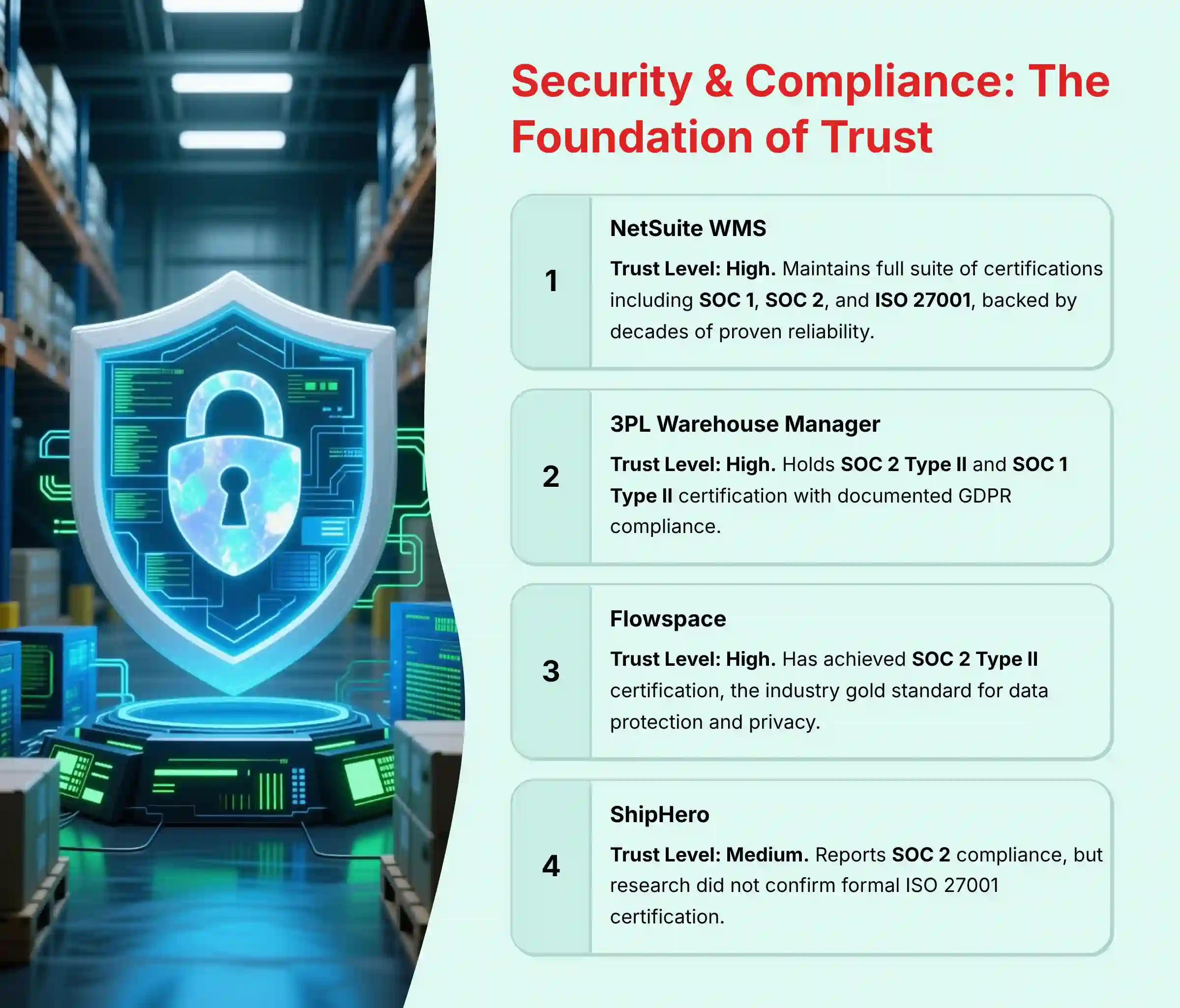 Security and Compliance - The Foundation of Trust in WMS Selection