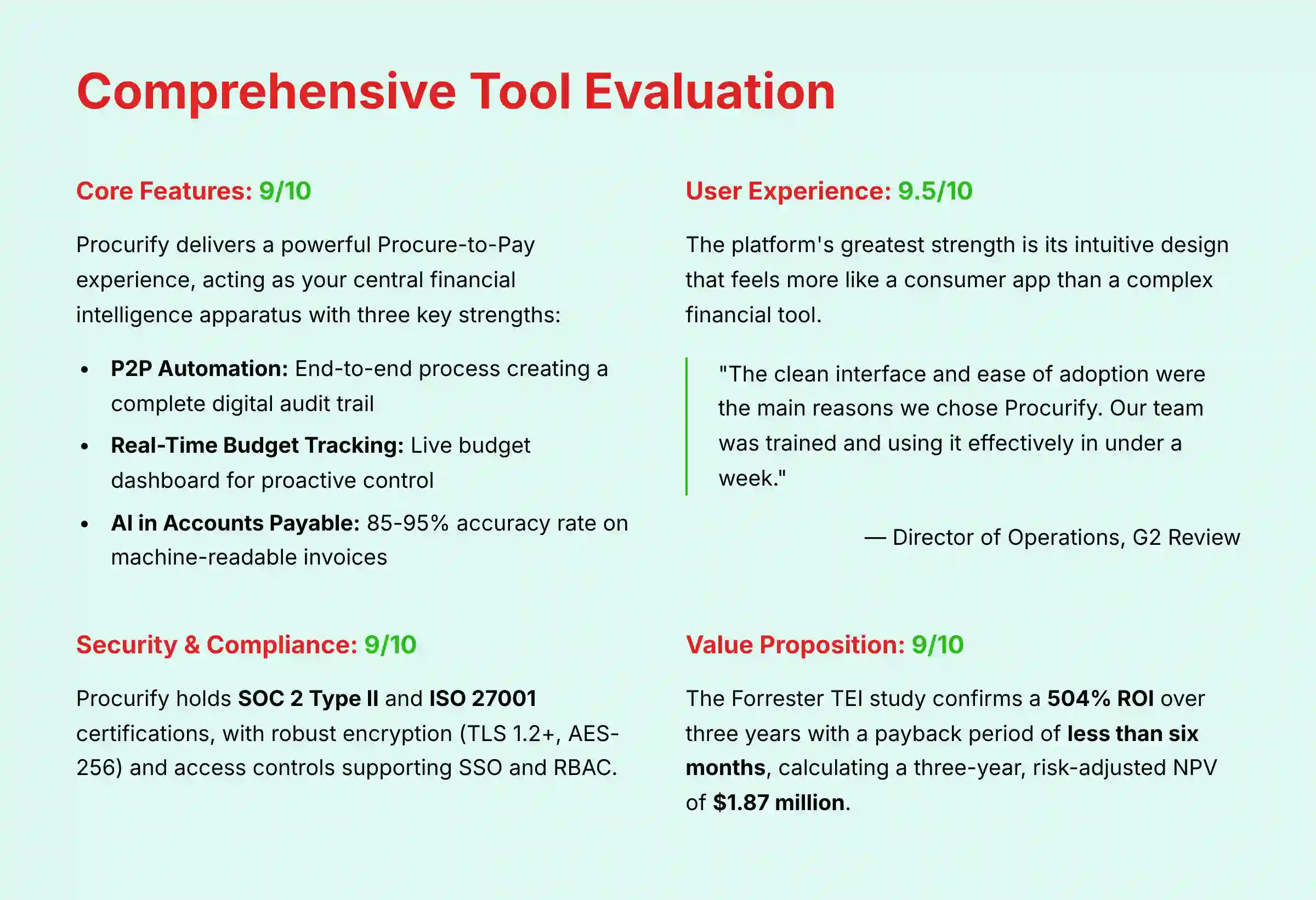Comprehensive Tool Evaluation