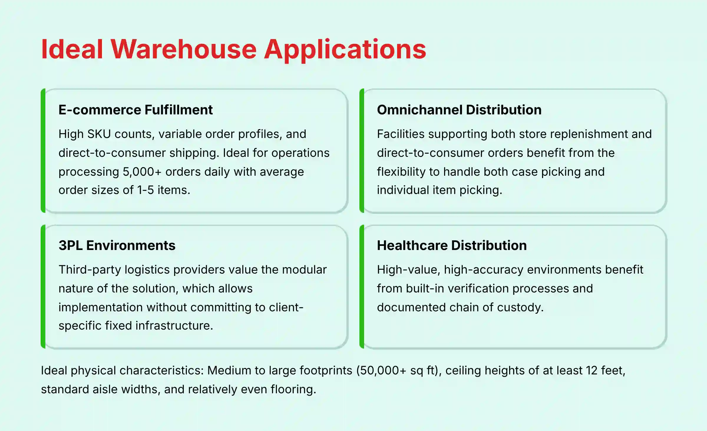 Ideal warehouse applications for 6 River Systems implementation