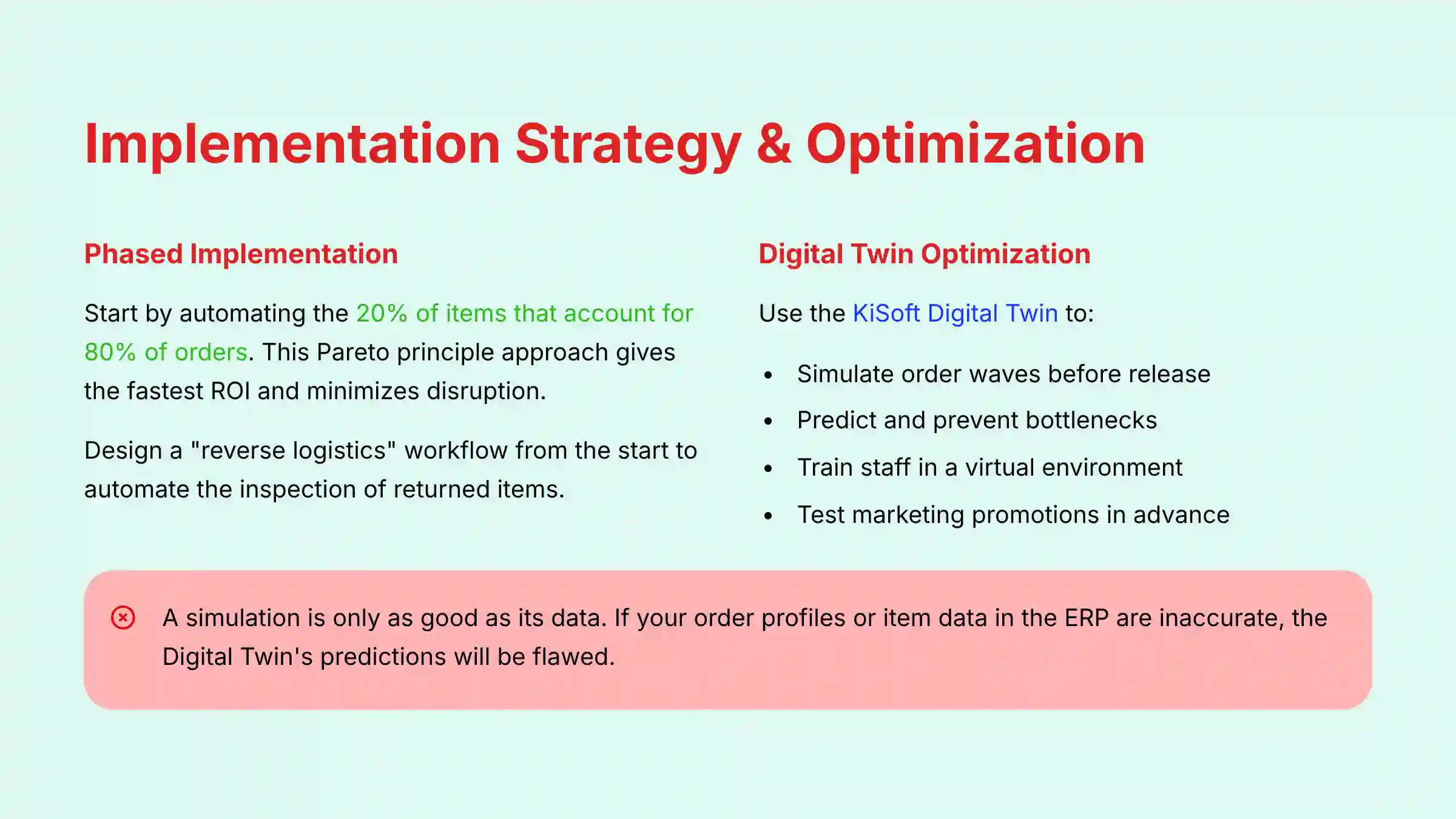 Implementation Strategy and Optimization for Knapp AI Systems