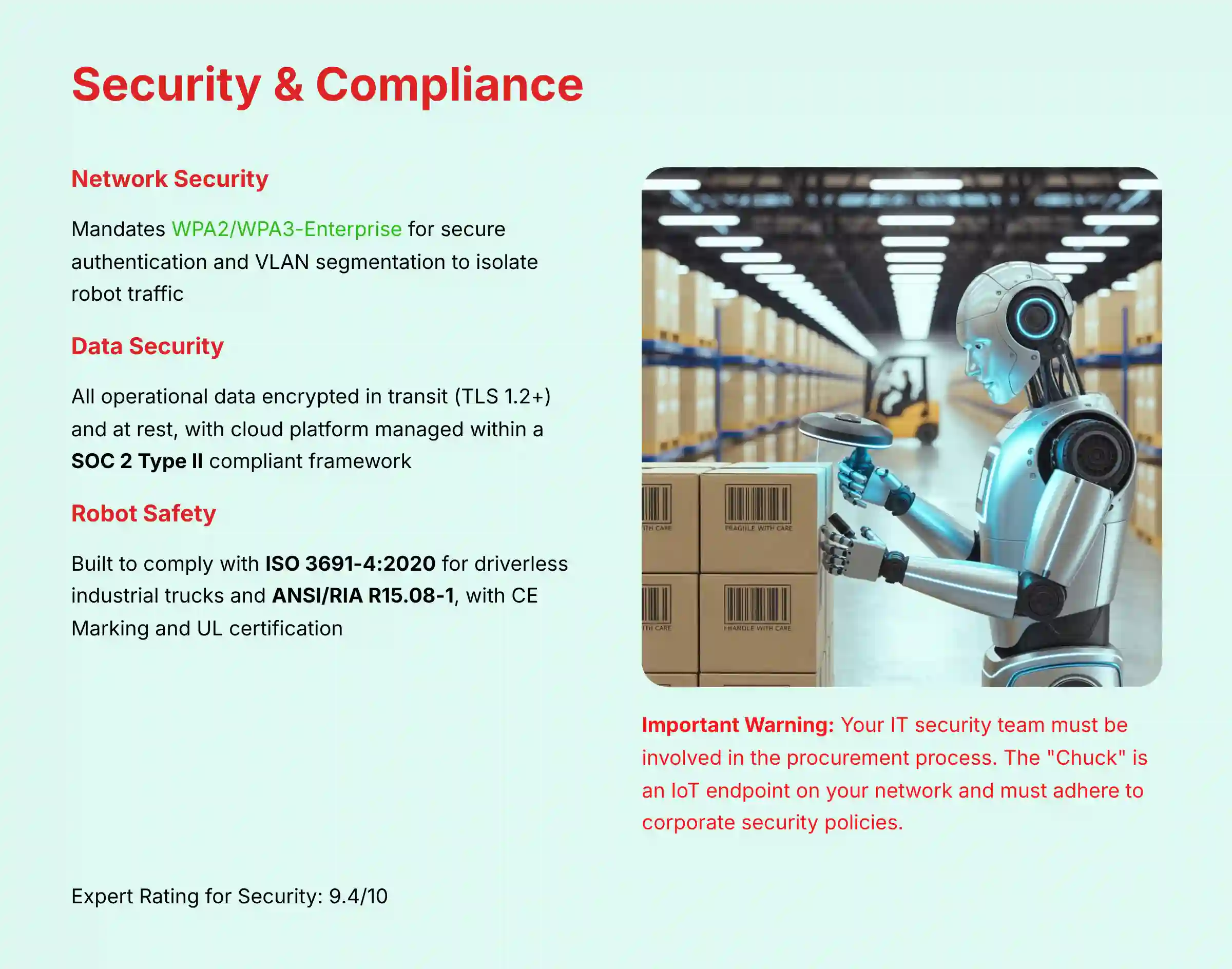 6 River Systems Security and Compliance Framework