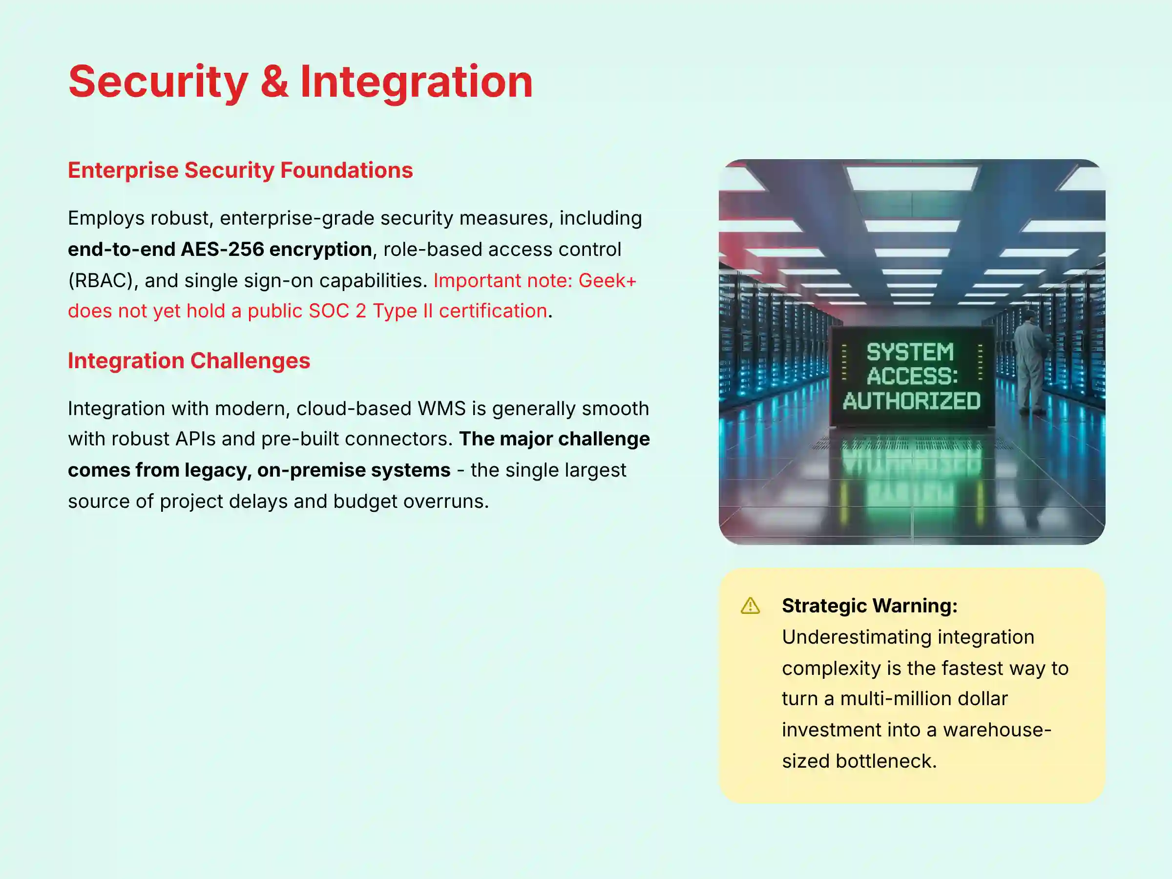 Security and Integration Analysis - Geek+