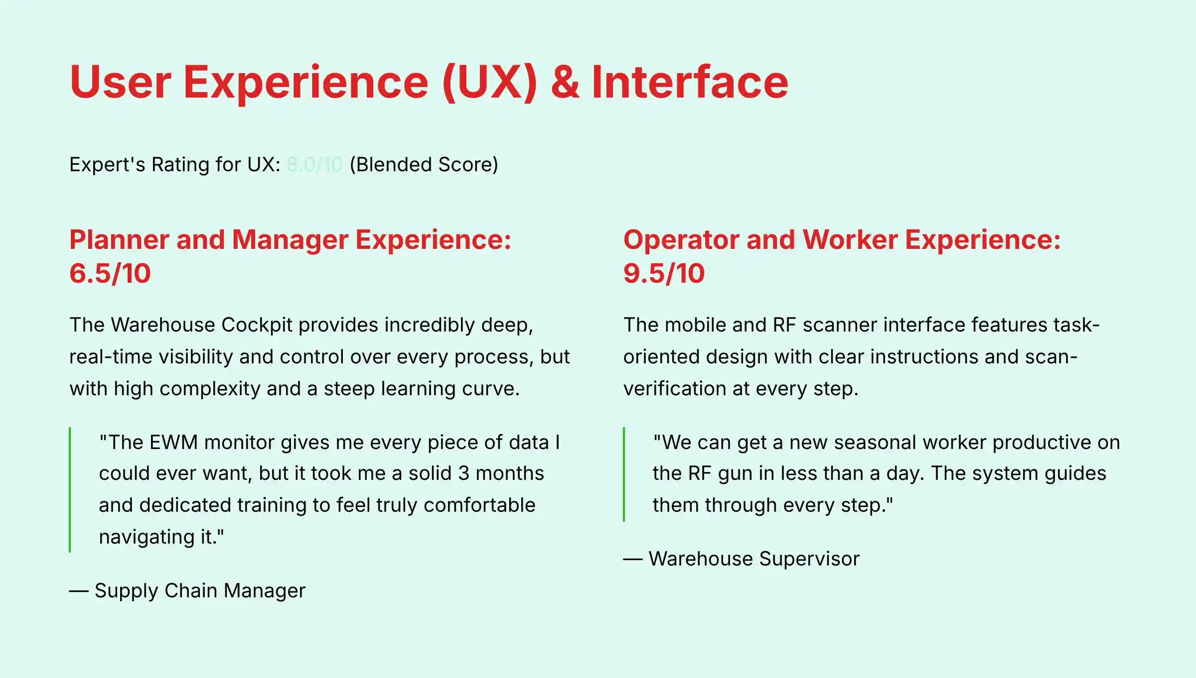 User Experience and Interface Evaluation