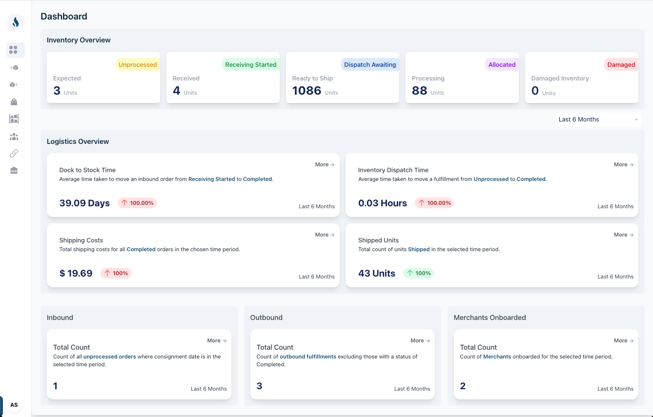 Hopstack AI-powered warehouse management dashboard interface