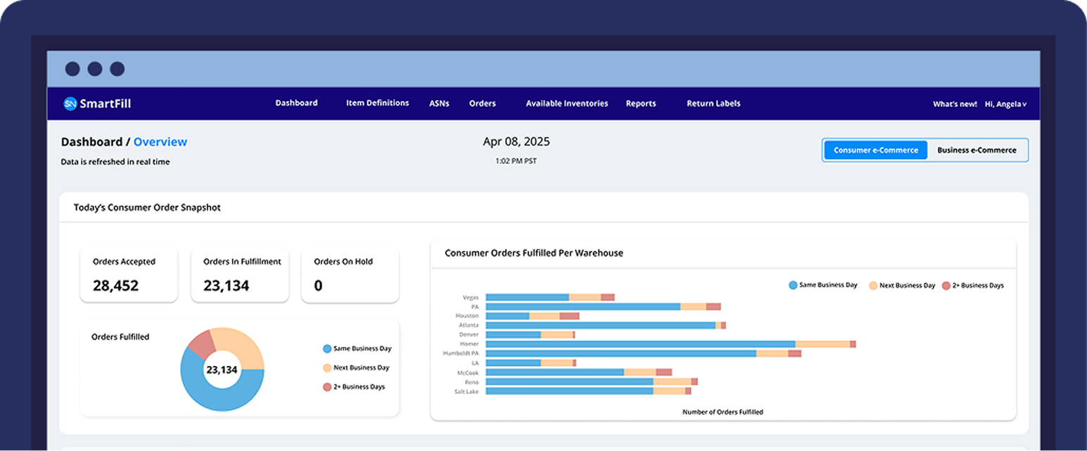 Smart Fulfillment Solutions Interface