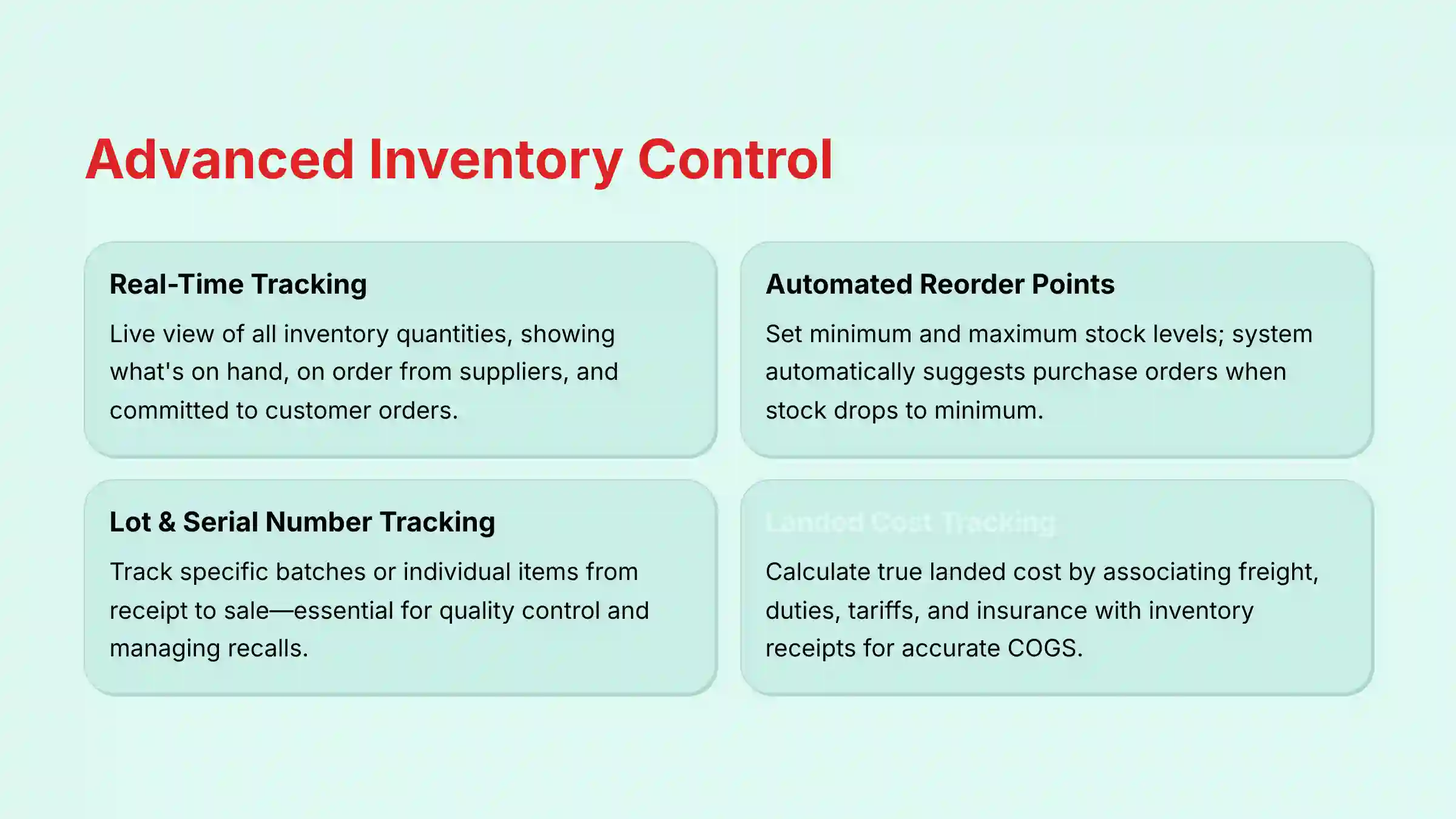 Advanced Inventory Control