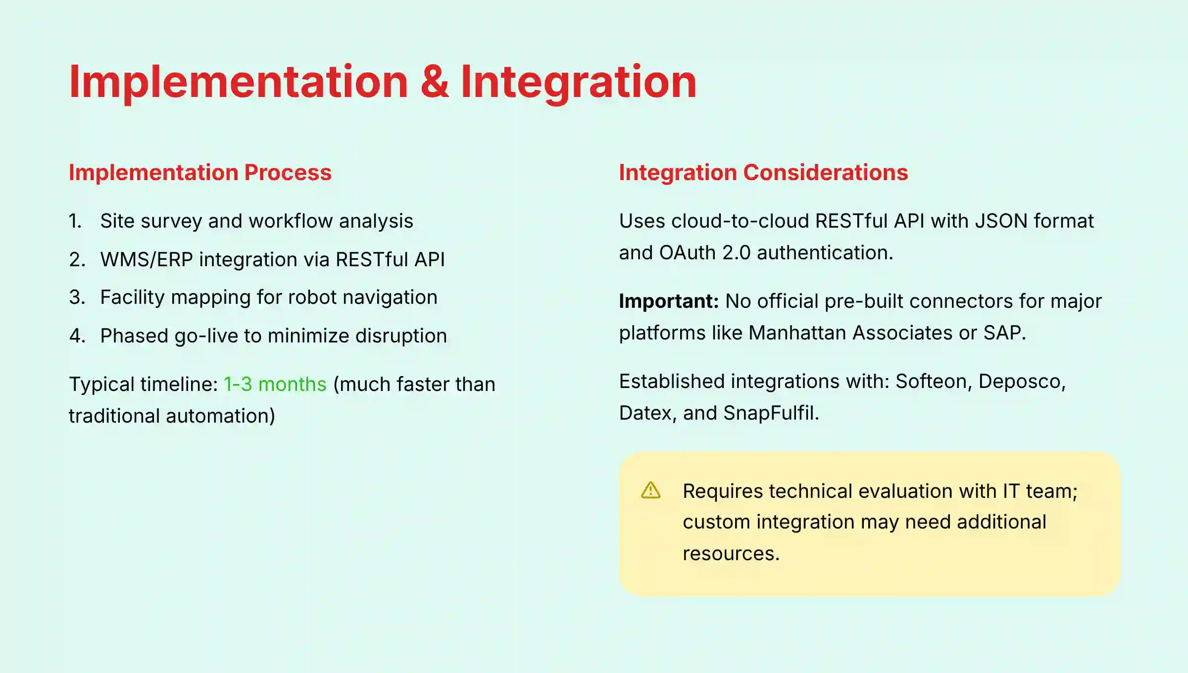 Implementation and Integration Architecture Overview