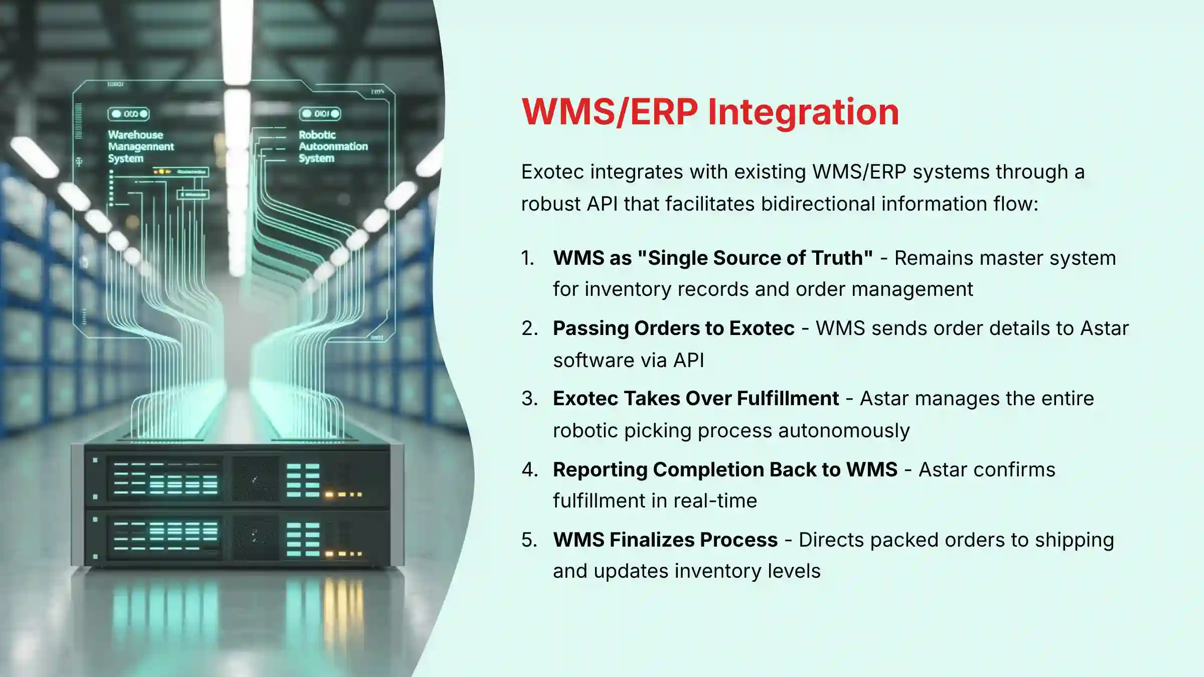 WMS ERP Integration with Exotec System