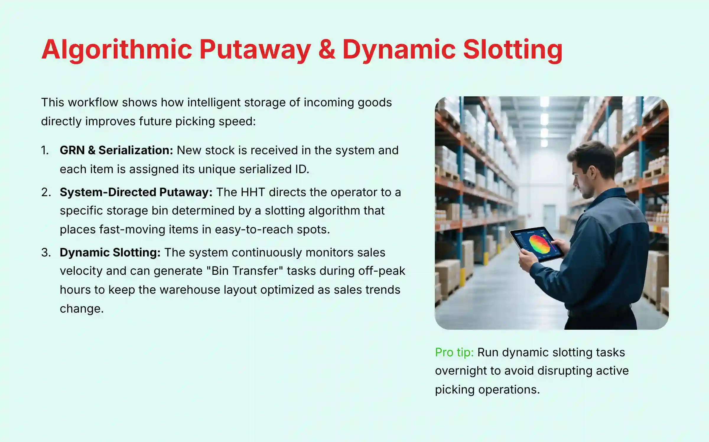 Algorithmic Putaway and Dynamic Slotting