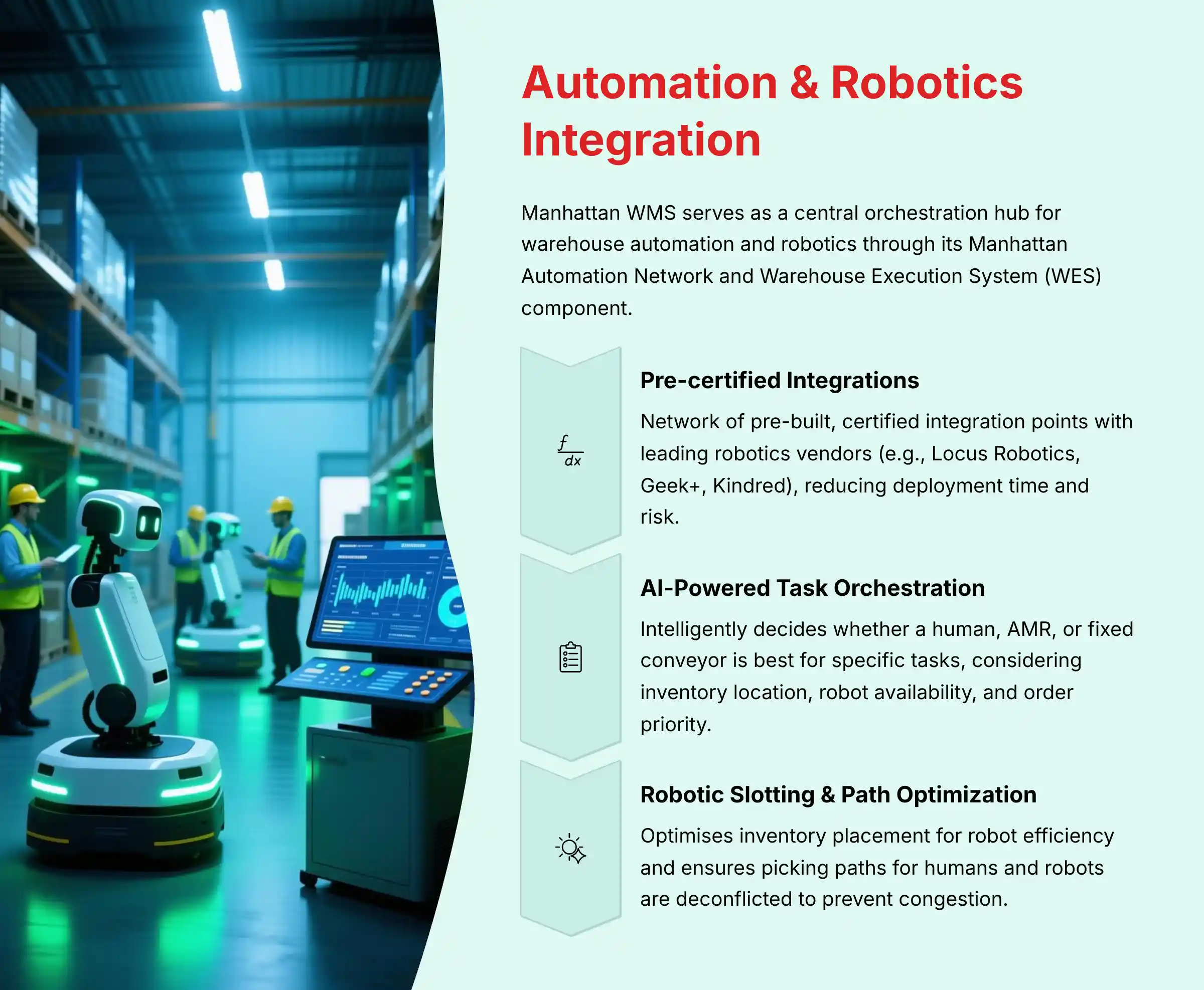 Manhattan WMS Automation and Robotics Integration