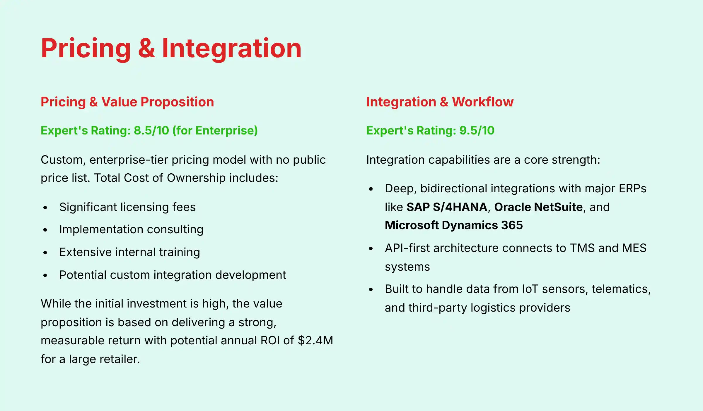 Pricing and Integration