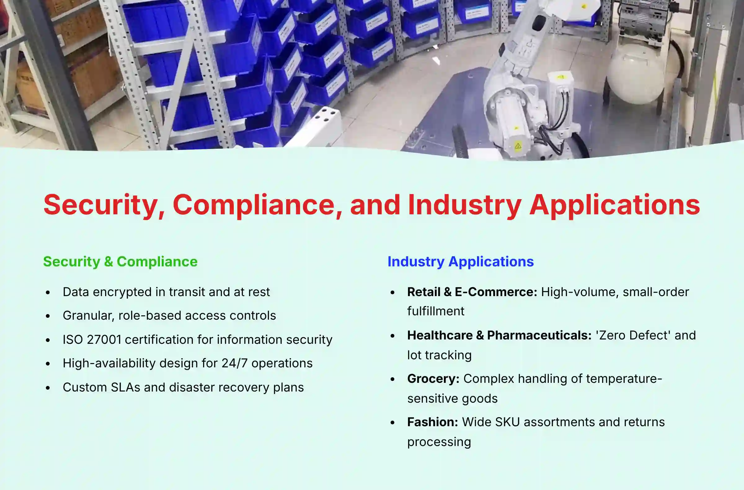 Security, Compliance and Industry Applications