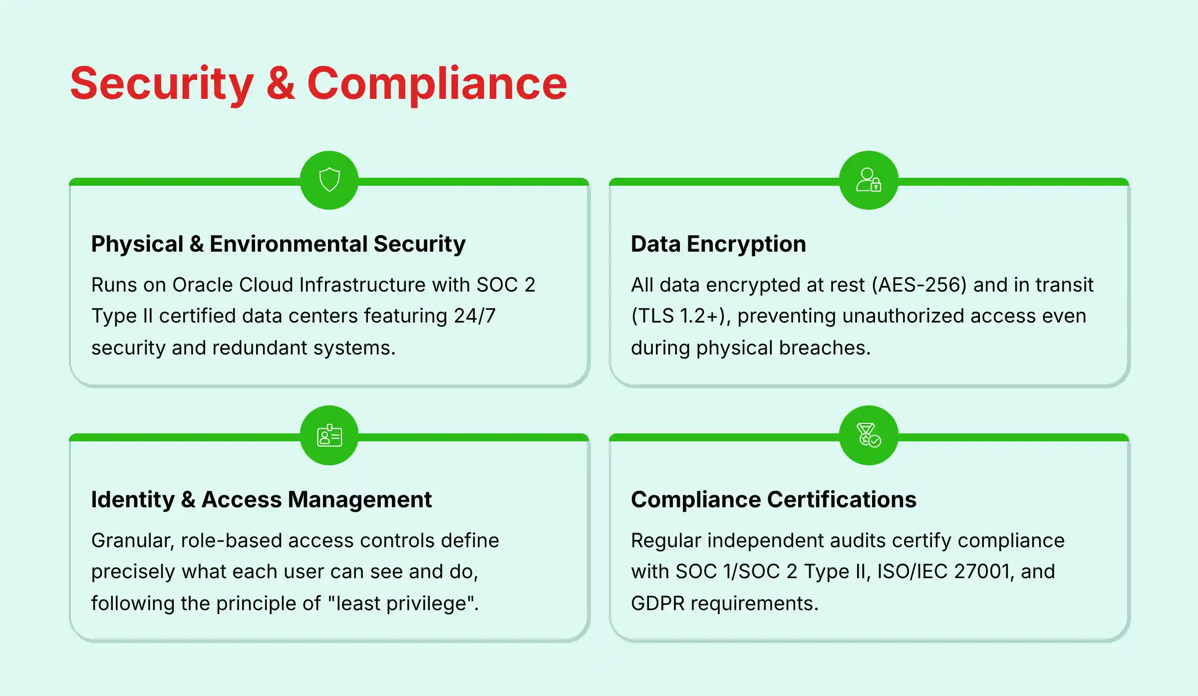 Oracle WMS Cloud Security and Compliance Framework