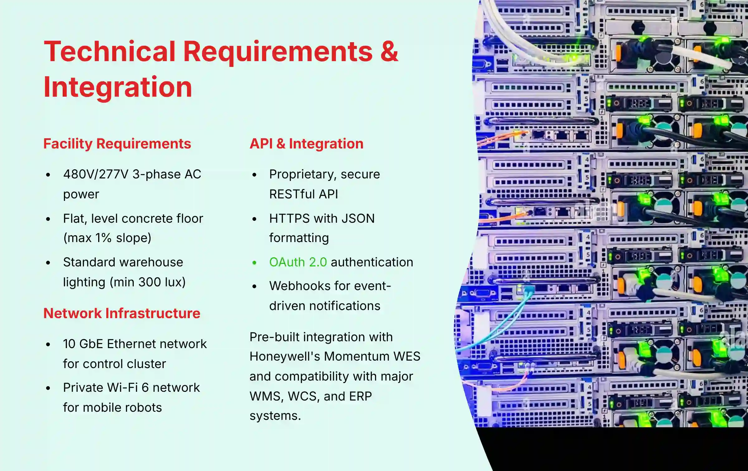 Technical Requirements and Integration Specifications