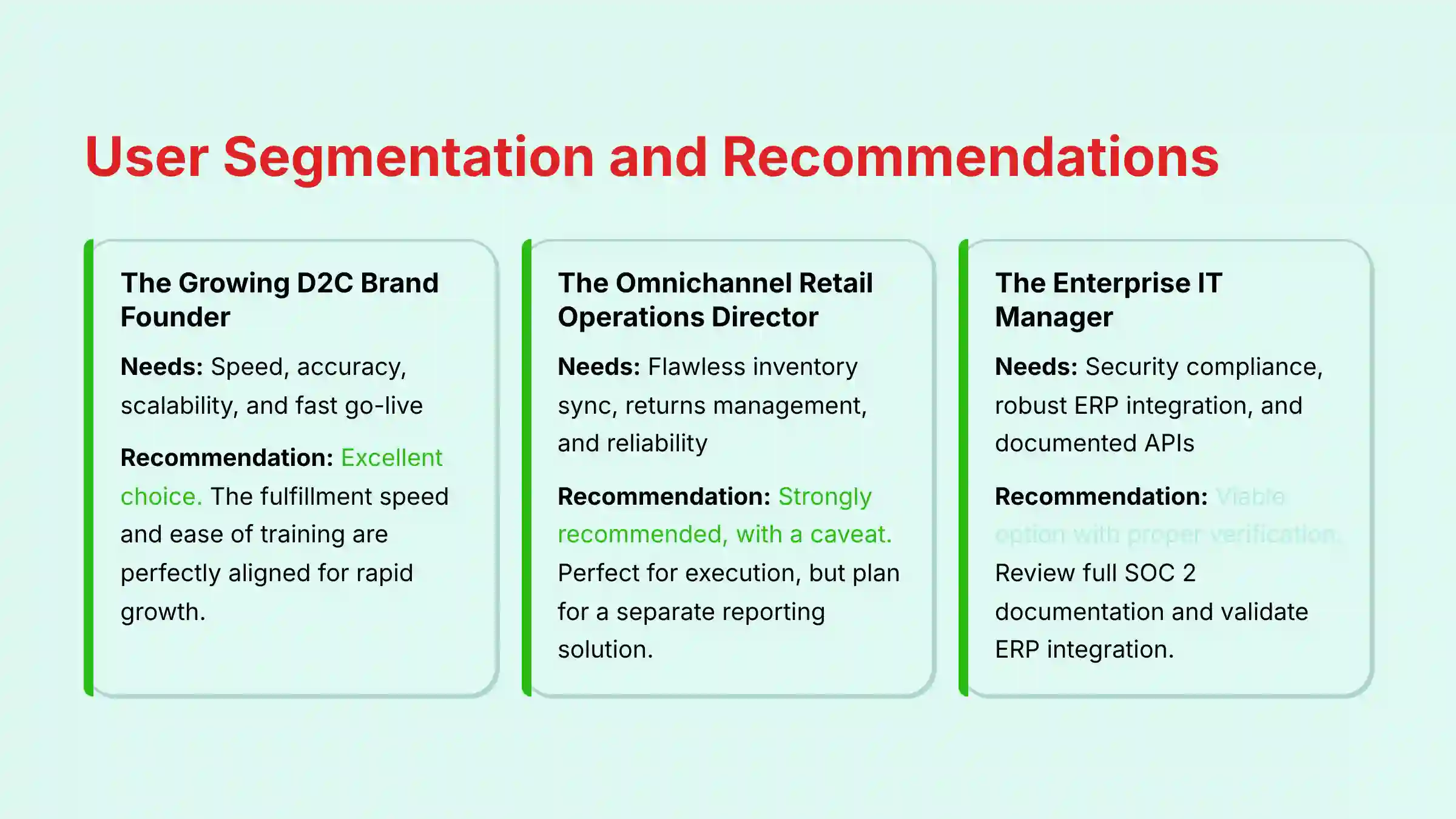 User Segmentation and Recommendations