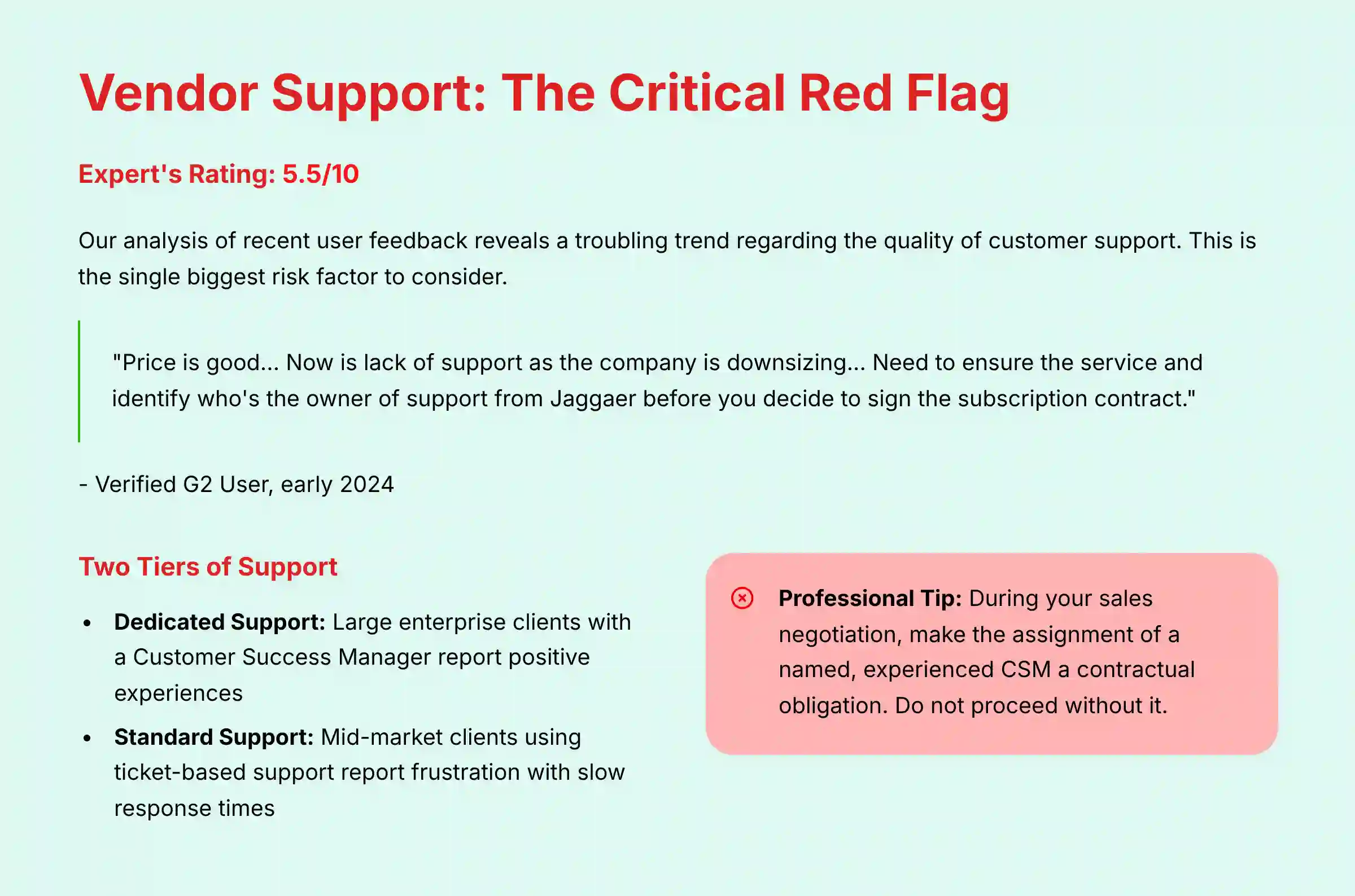 Vendor Support - The Critical Red Flag