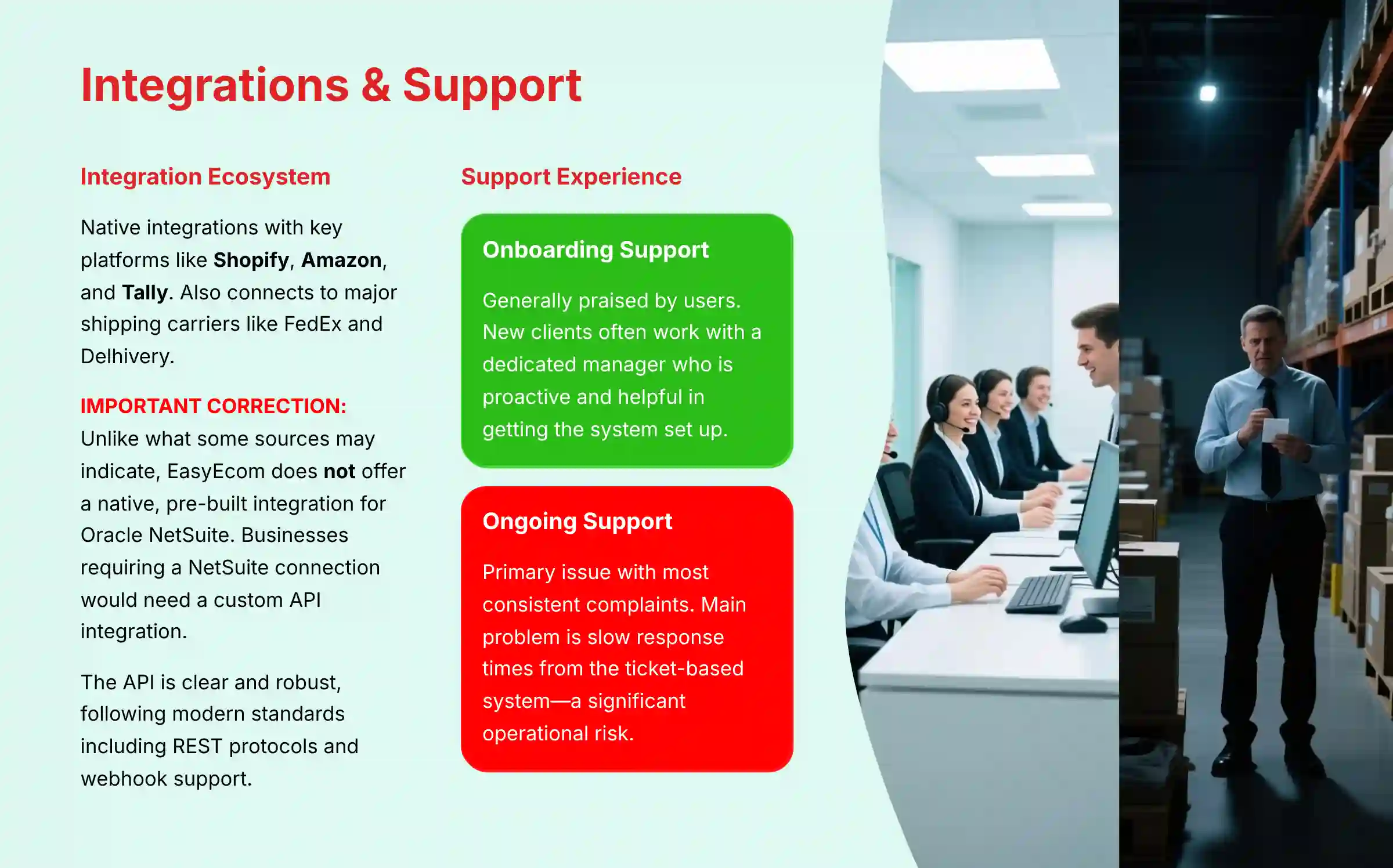 Integrations and Support Assessment