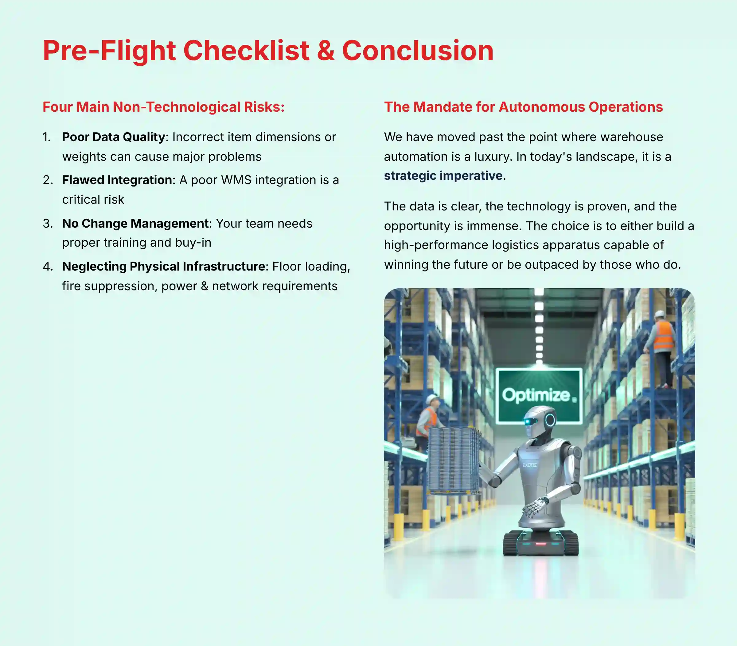 Pre-Flight Checklist and Conclusion