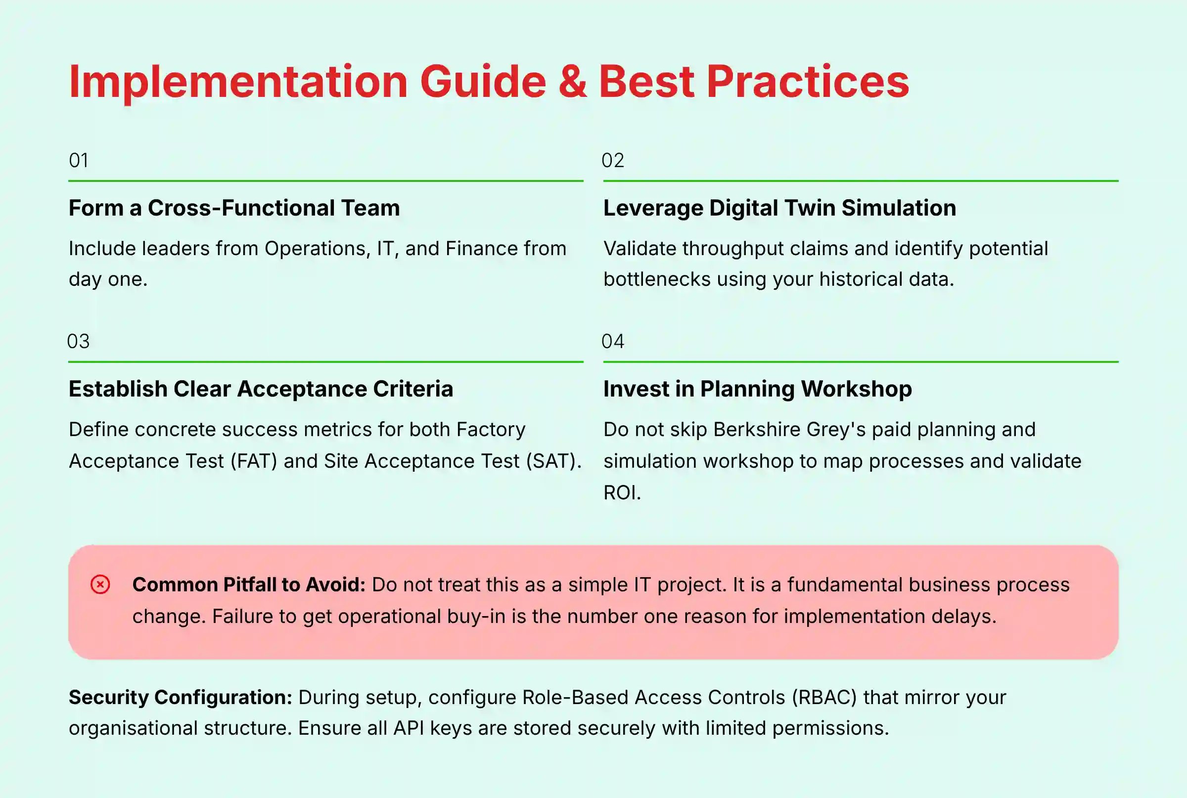 Implementation Guide and Best Practices