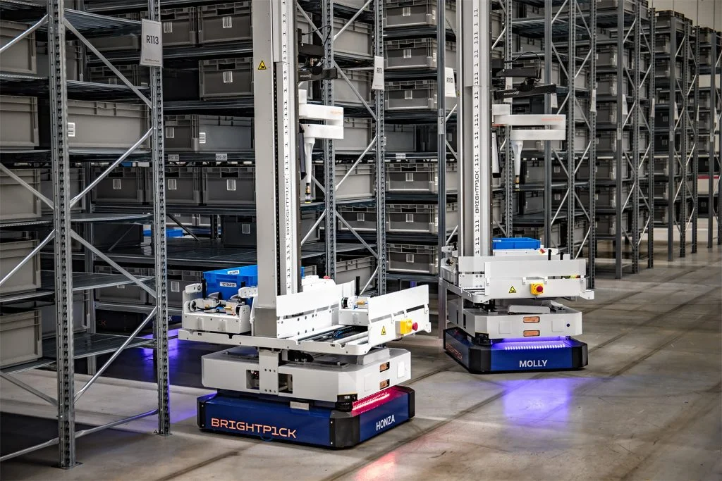 Brightpick warehouse automation robots in action