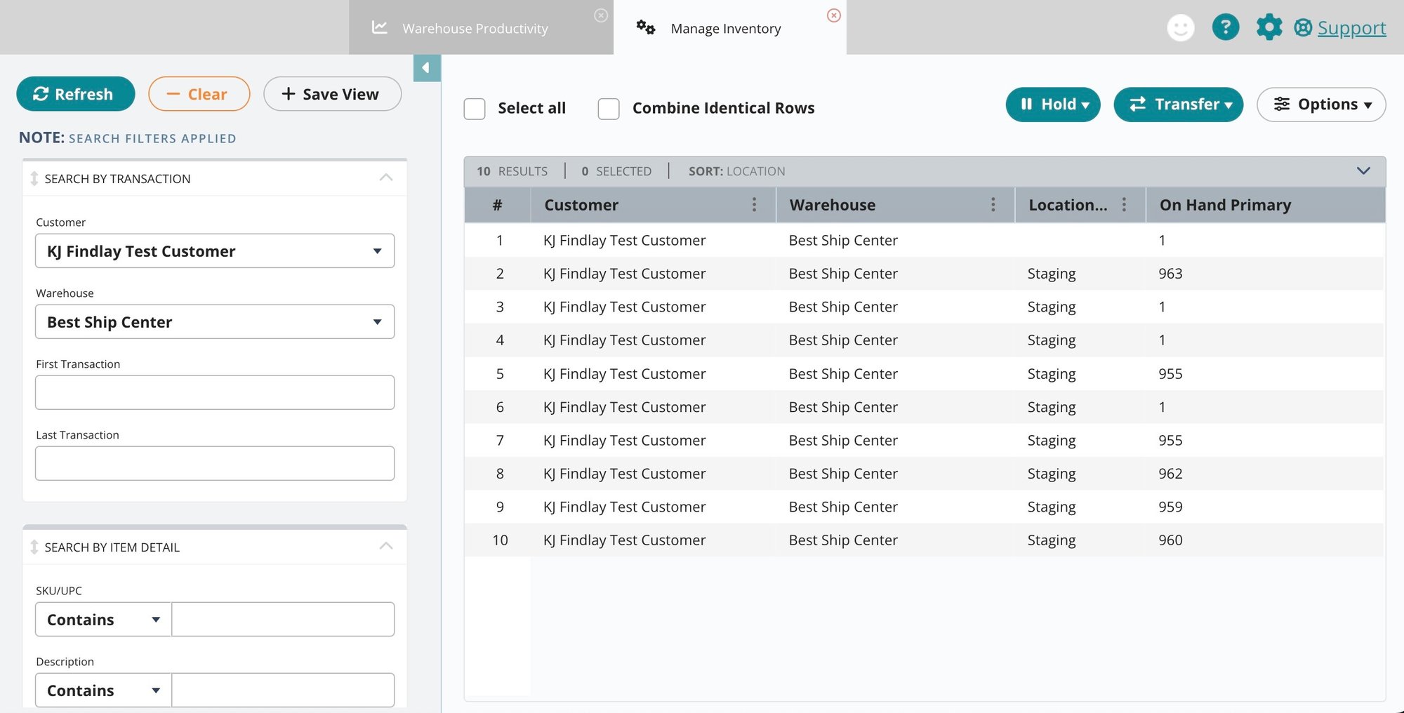 3PL Warehouse Manager Interface Dashboard