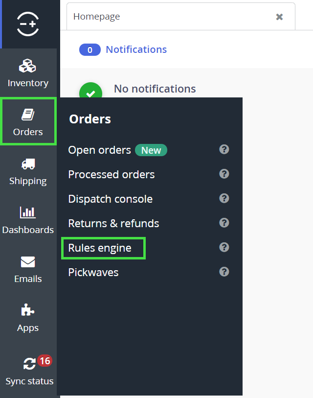 Linnworks Rules Engine Interface