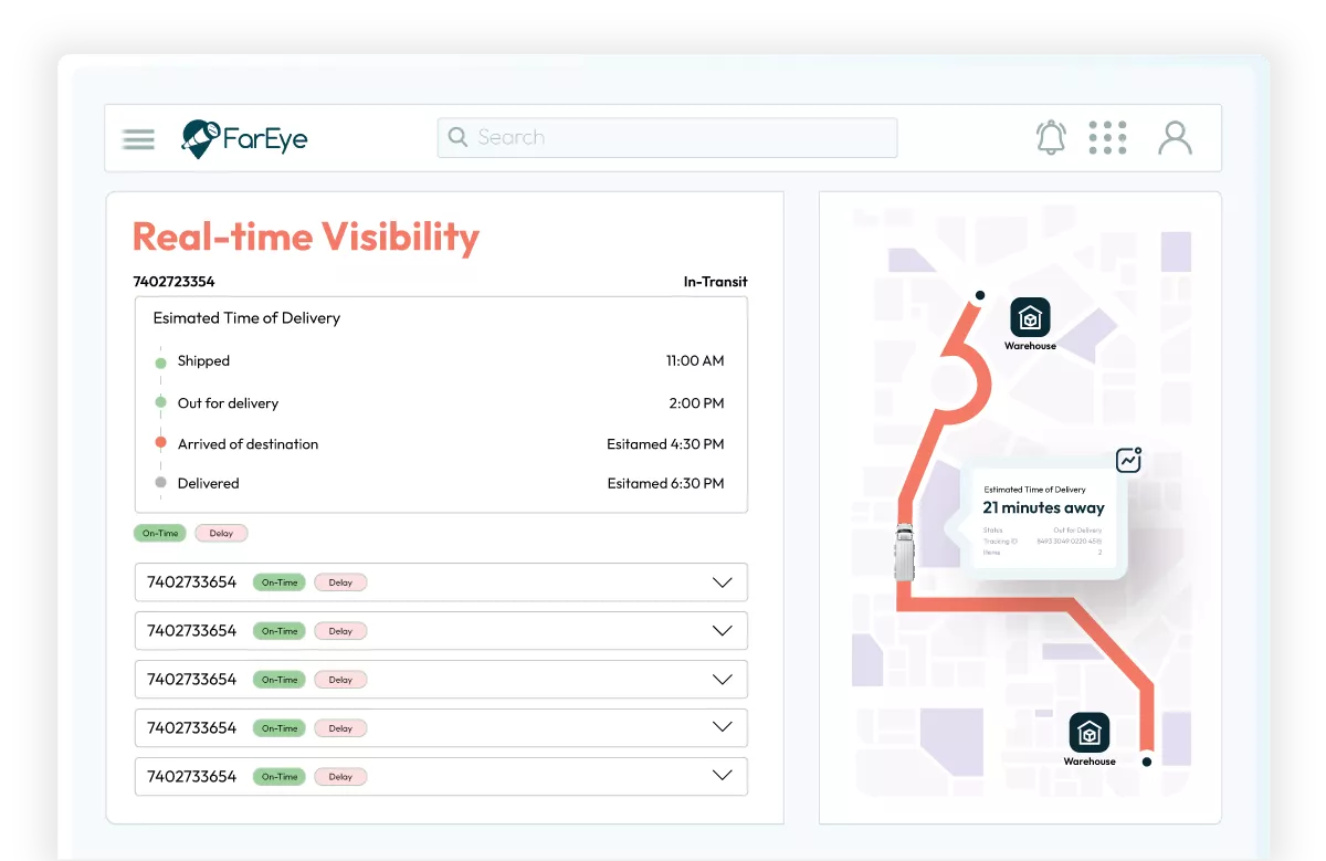 FarEye AI-powered truck route planning and optimization