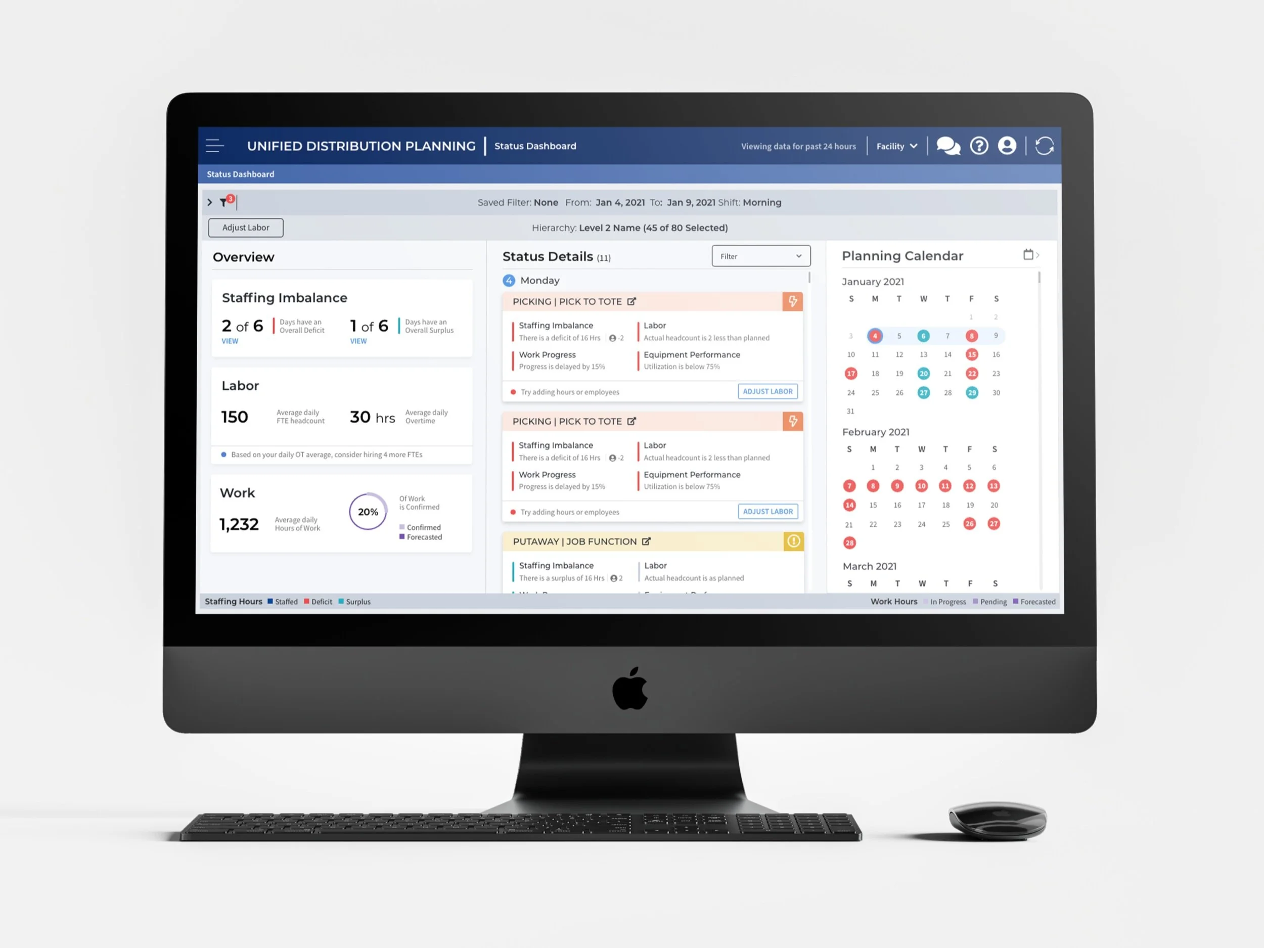 Manhattan WMS Dashboard Interface