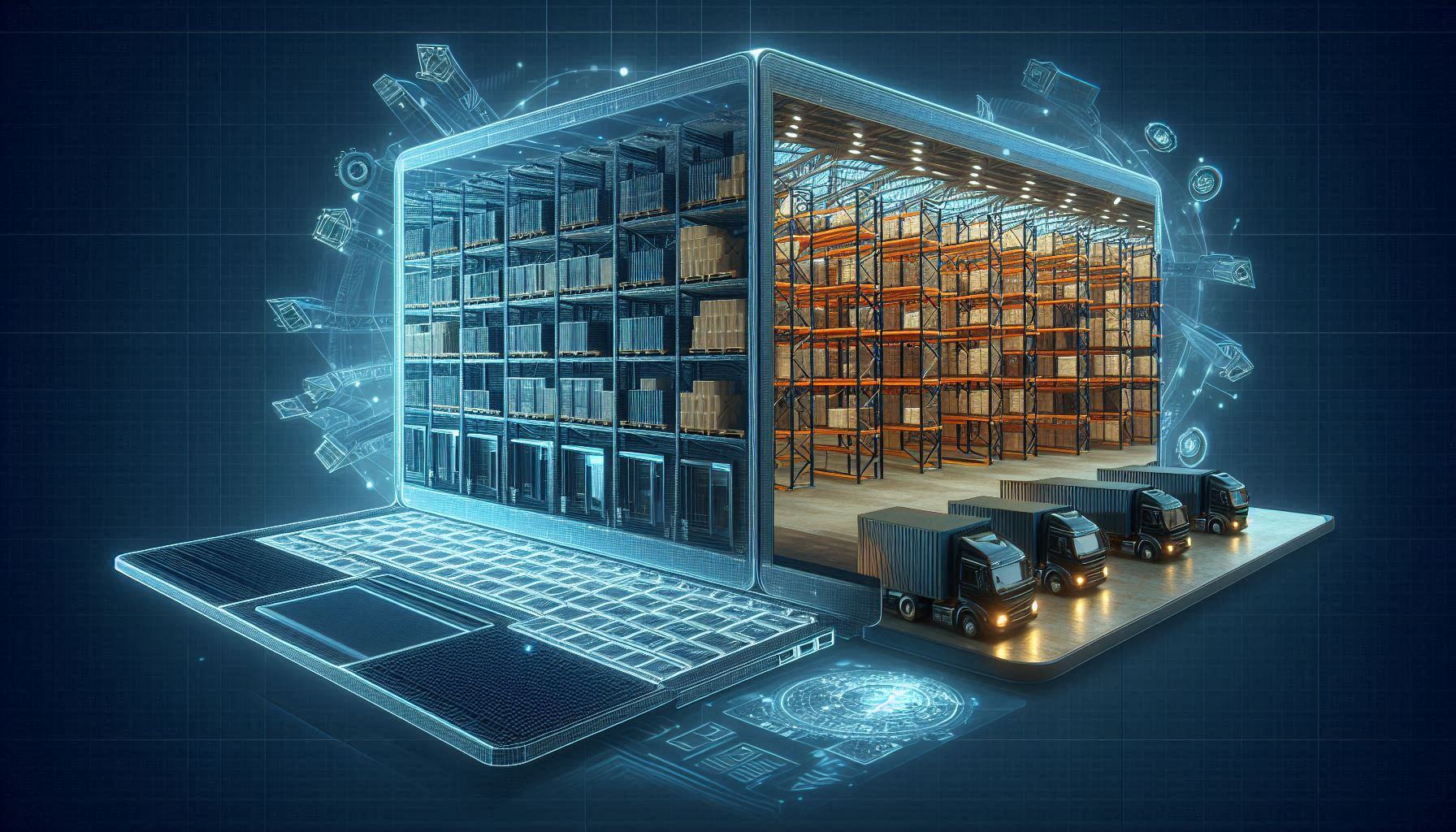 Warehouse Digital Twin Technology Visualization