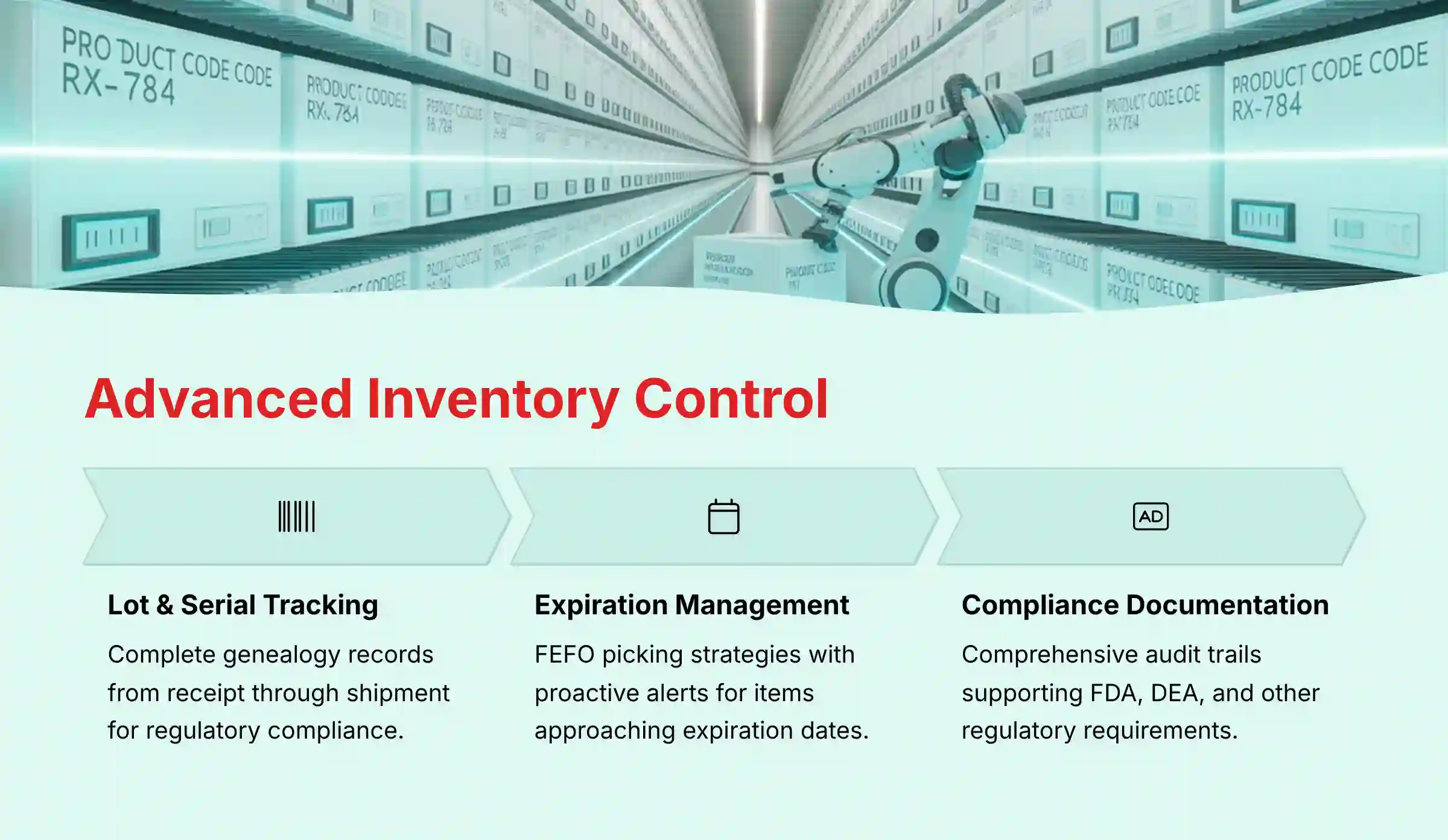 Advanced Inventory Control and Compliance Features