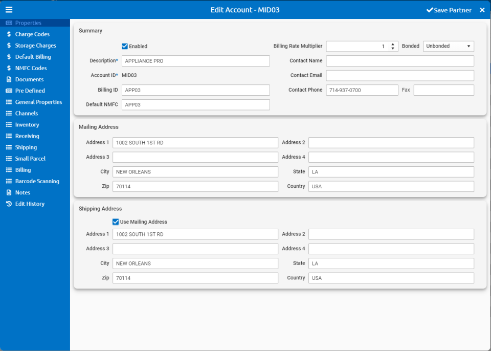 Da Vinci WMS System Integration Dashboard